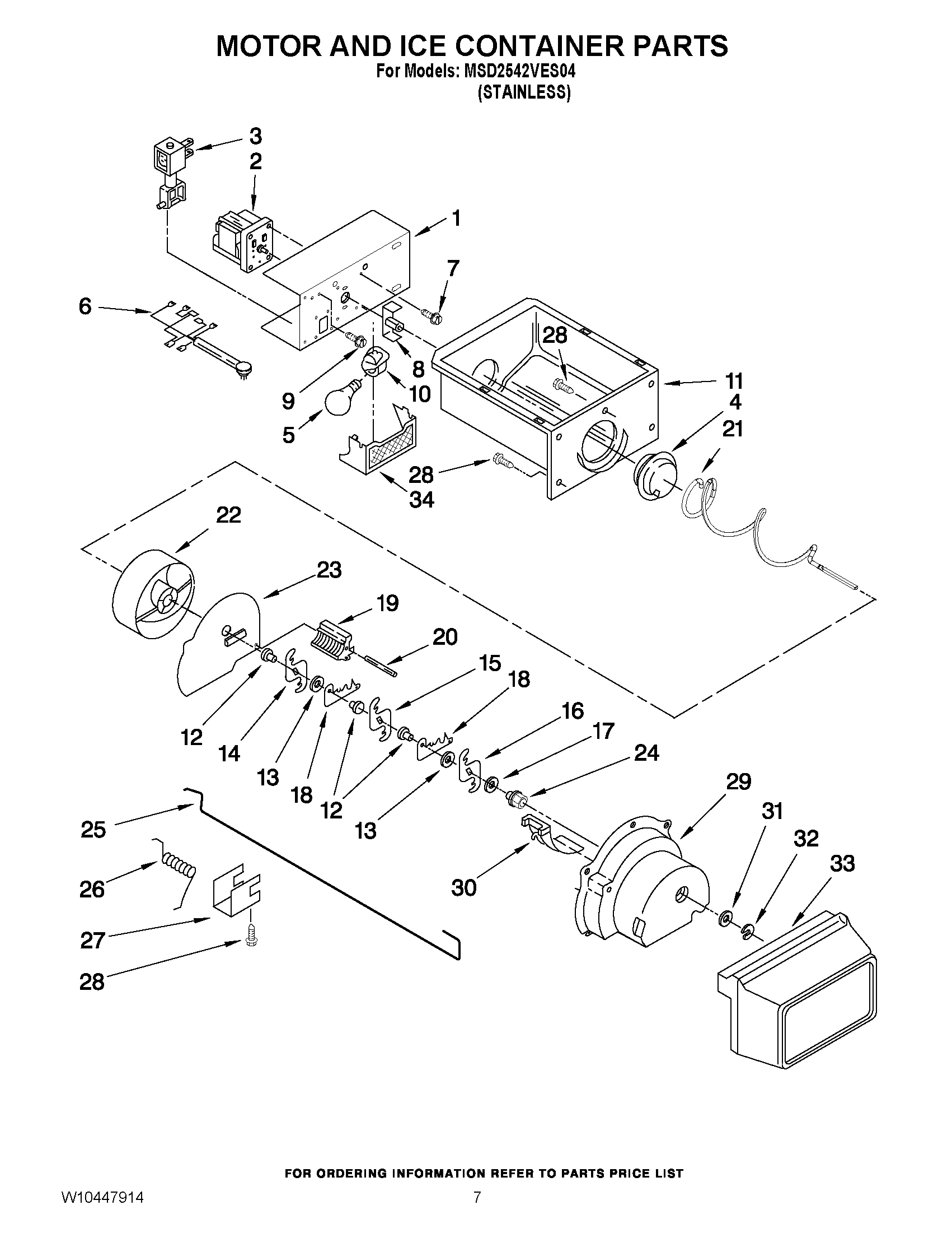 05 - MOTOR AND ICE CONTAINER PARTS