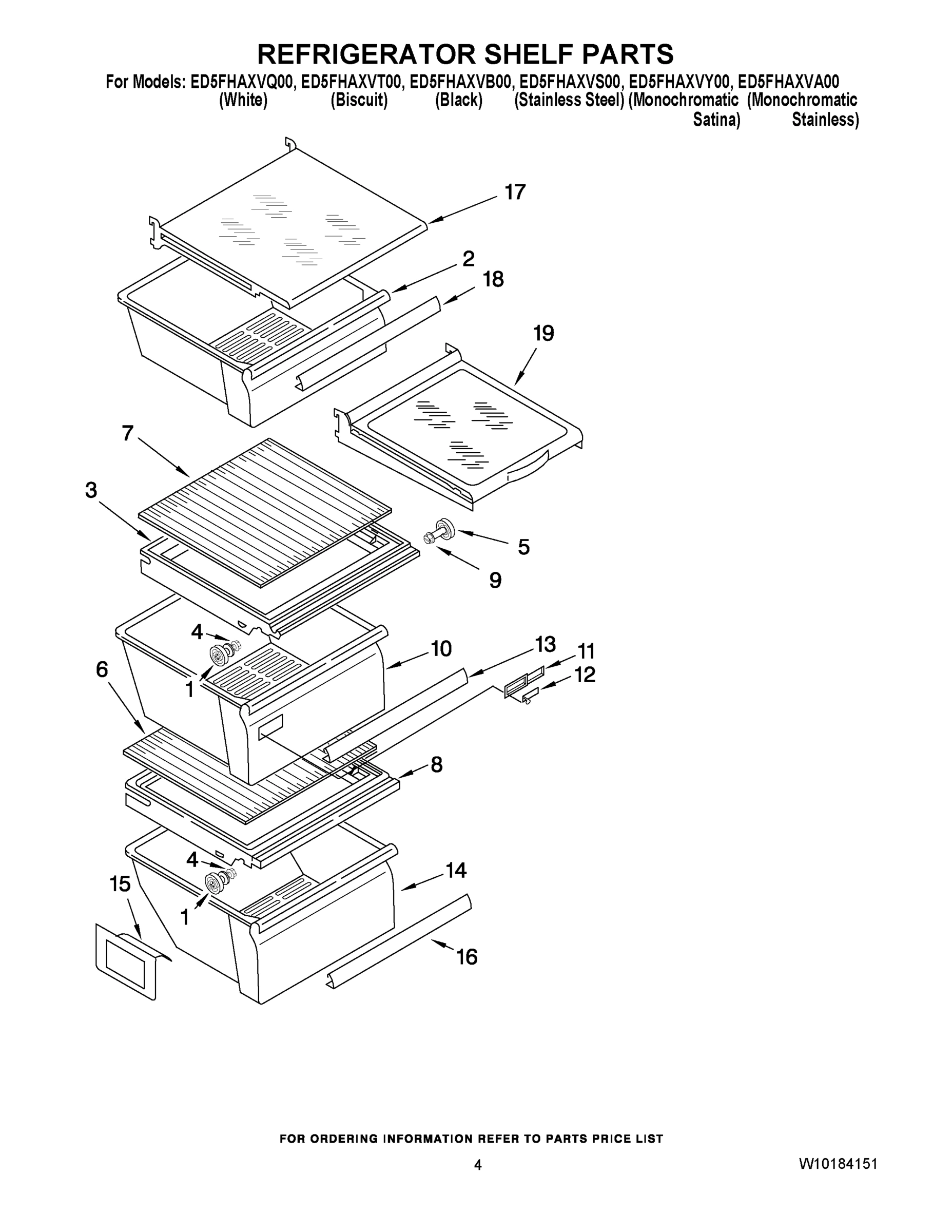 03 - REFRIGERATOR SHELF PARTS
