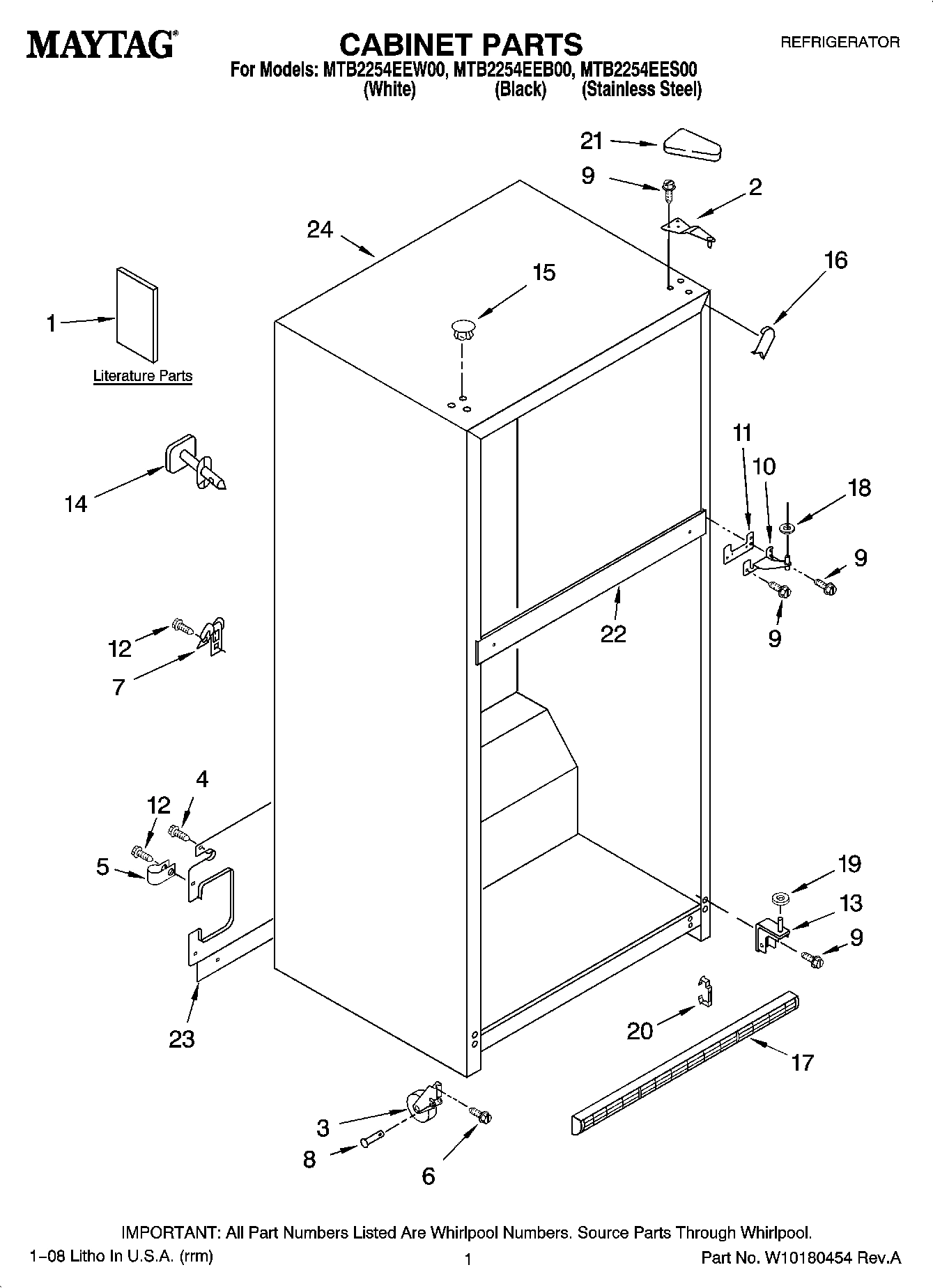 01 - CABINET PARTS