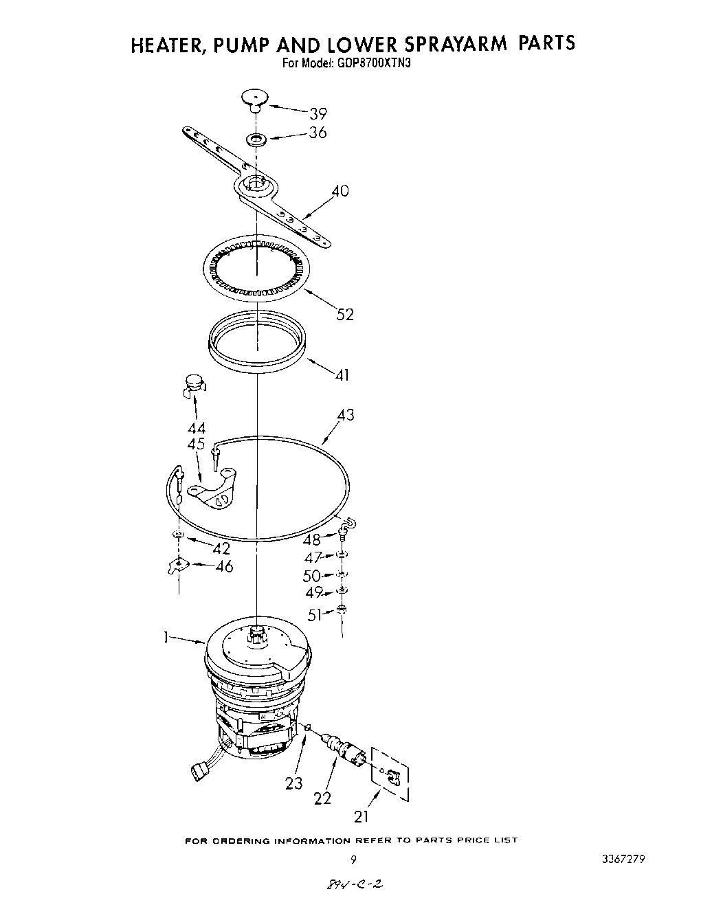 06 - HEATER, PUMP AND LOWER SPRAY ARM