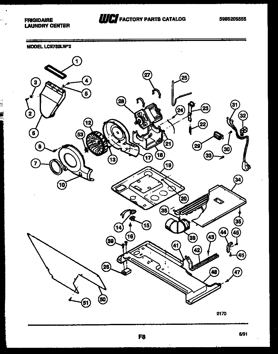 03 - MOTOR, BLOWER AND BODY ASSEMBLY