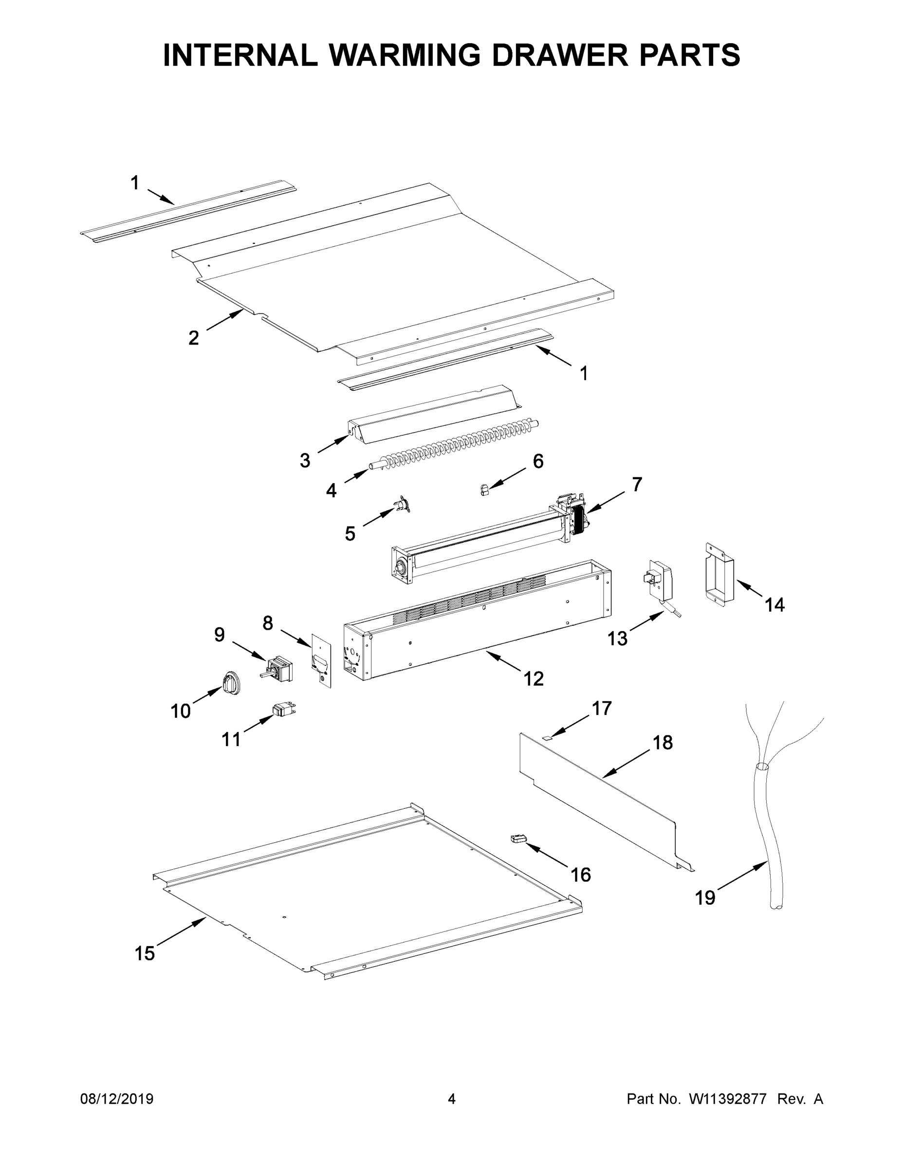 03 - INTERNAL WARMING DRAWER PARTS