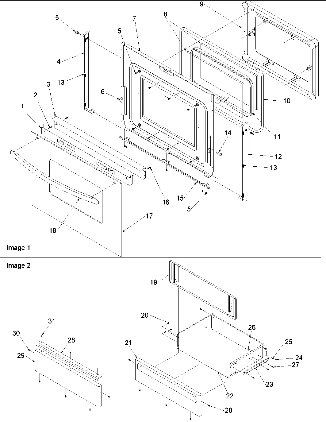 05 - Oven Door and Storage Drawer