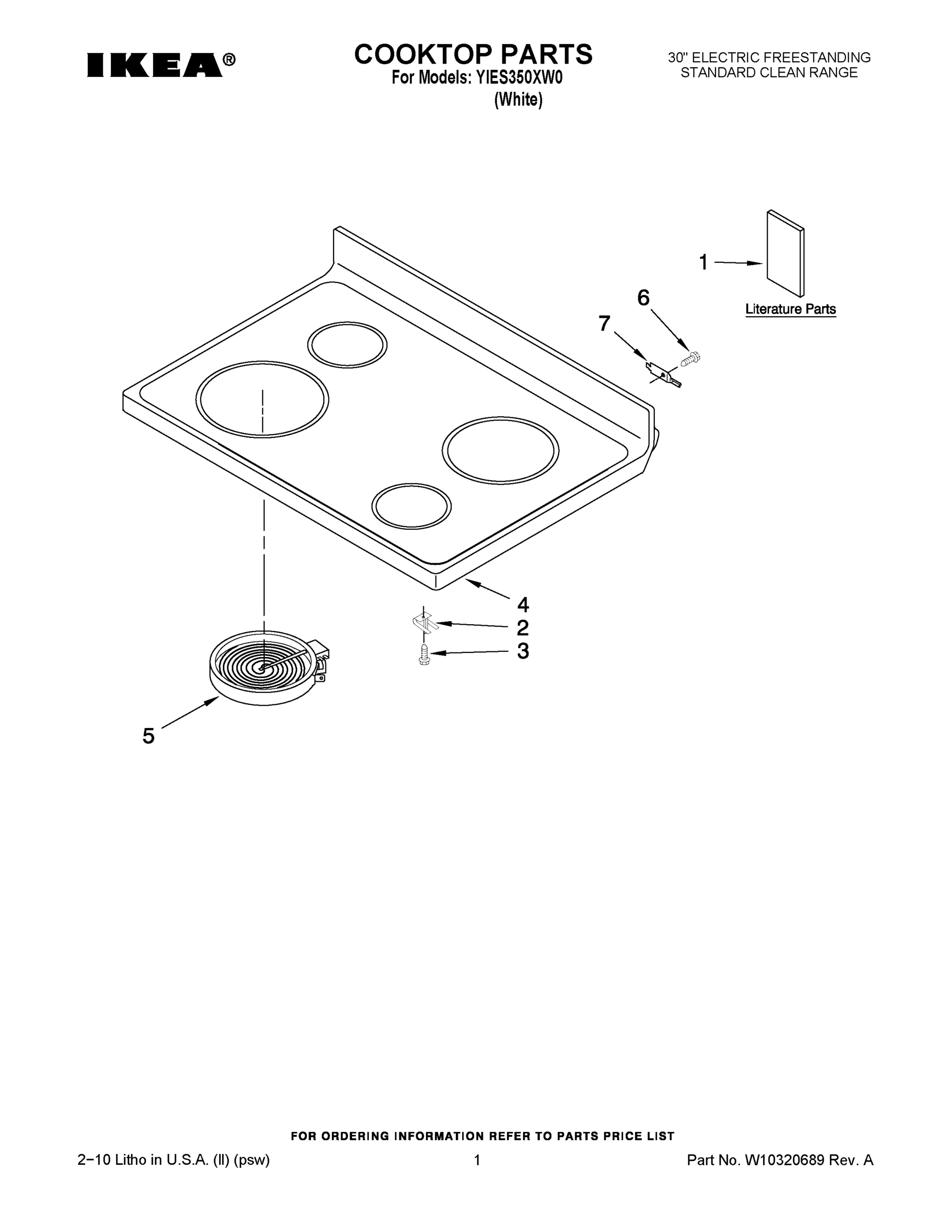 01 - COOKTOP PARTS