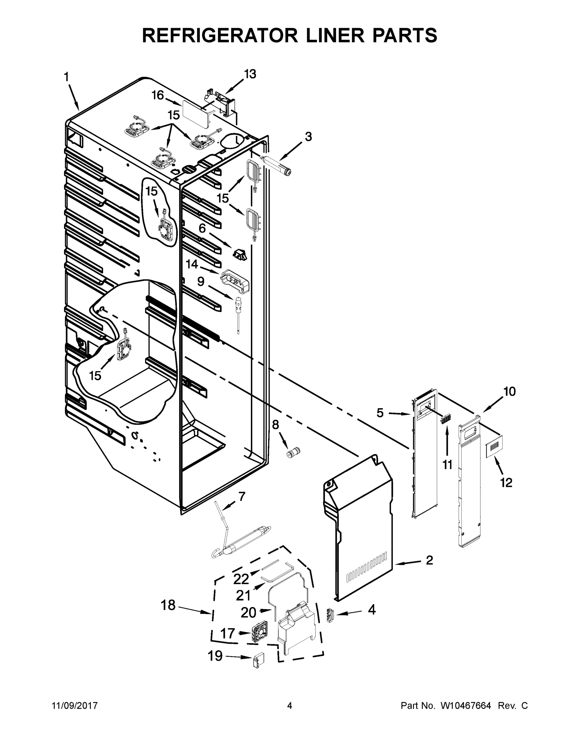 03 - REFRIGERATOR LINER PARTS