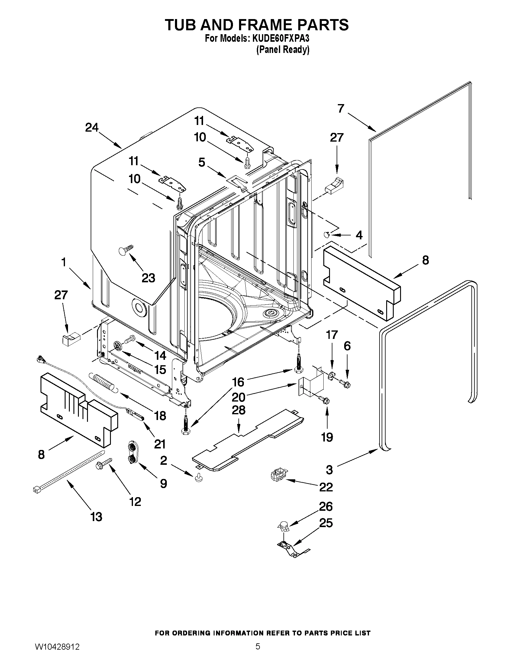 05 - TUB AND FRAME PARTS