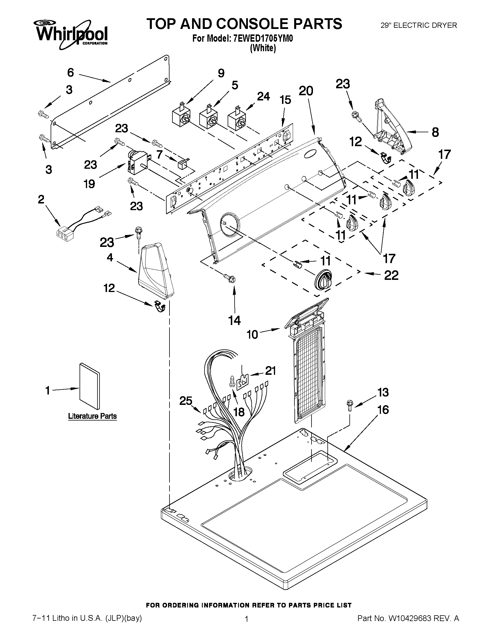 01 - TOP AND CONSOLE PARTS
