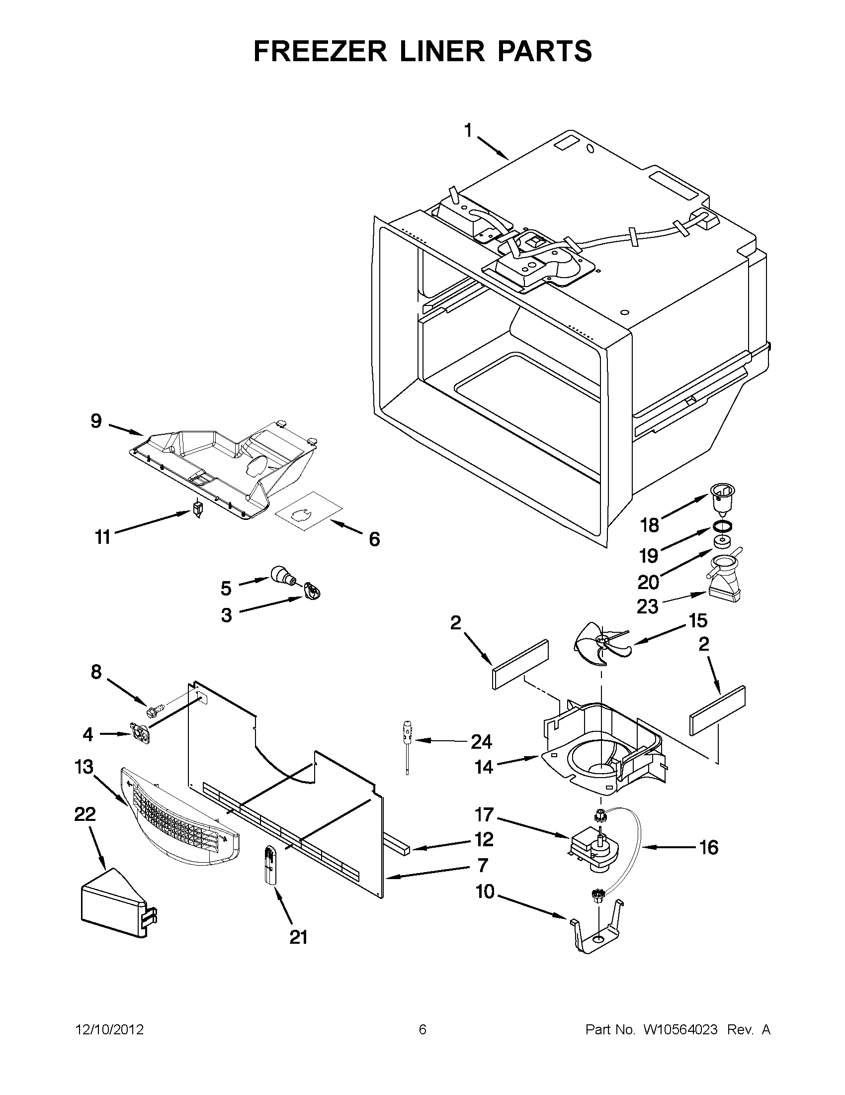 03 - FREEZER LINER PARTS