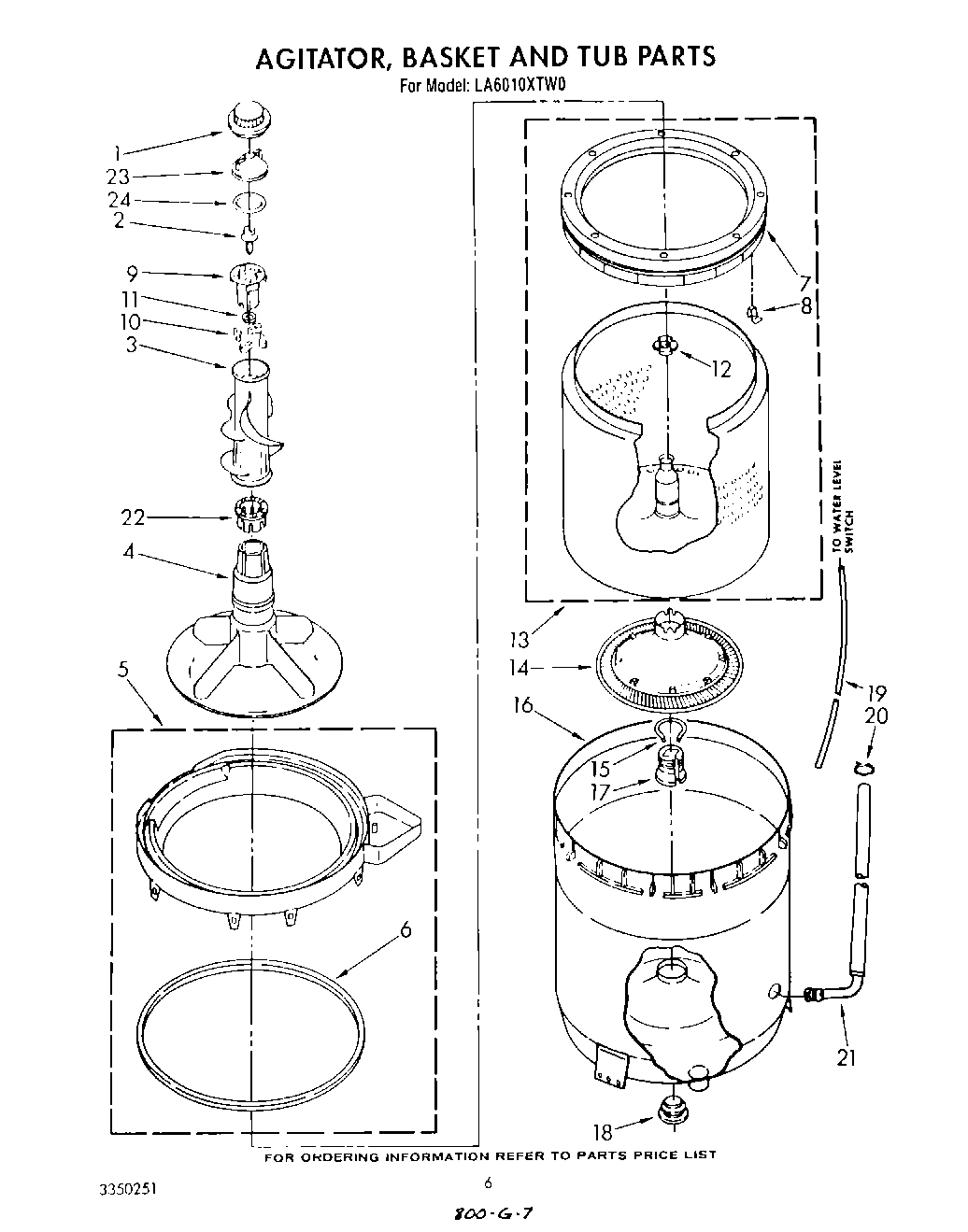 04 - AGITATOR, BASKET AND TUB