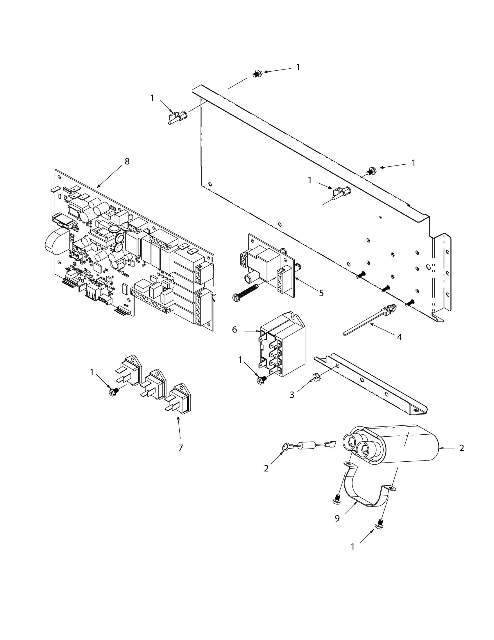 HV BOARD / MONITOR RELAY BRD / CAPACITORS