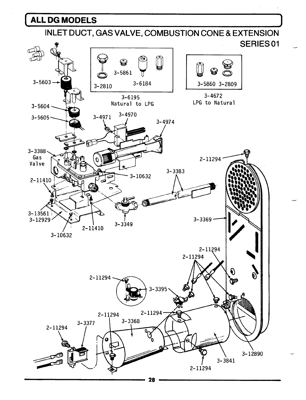 04 - INLET DUCT, GAS VALVE, CONE & EXT. (01)