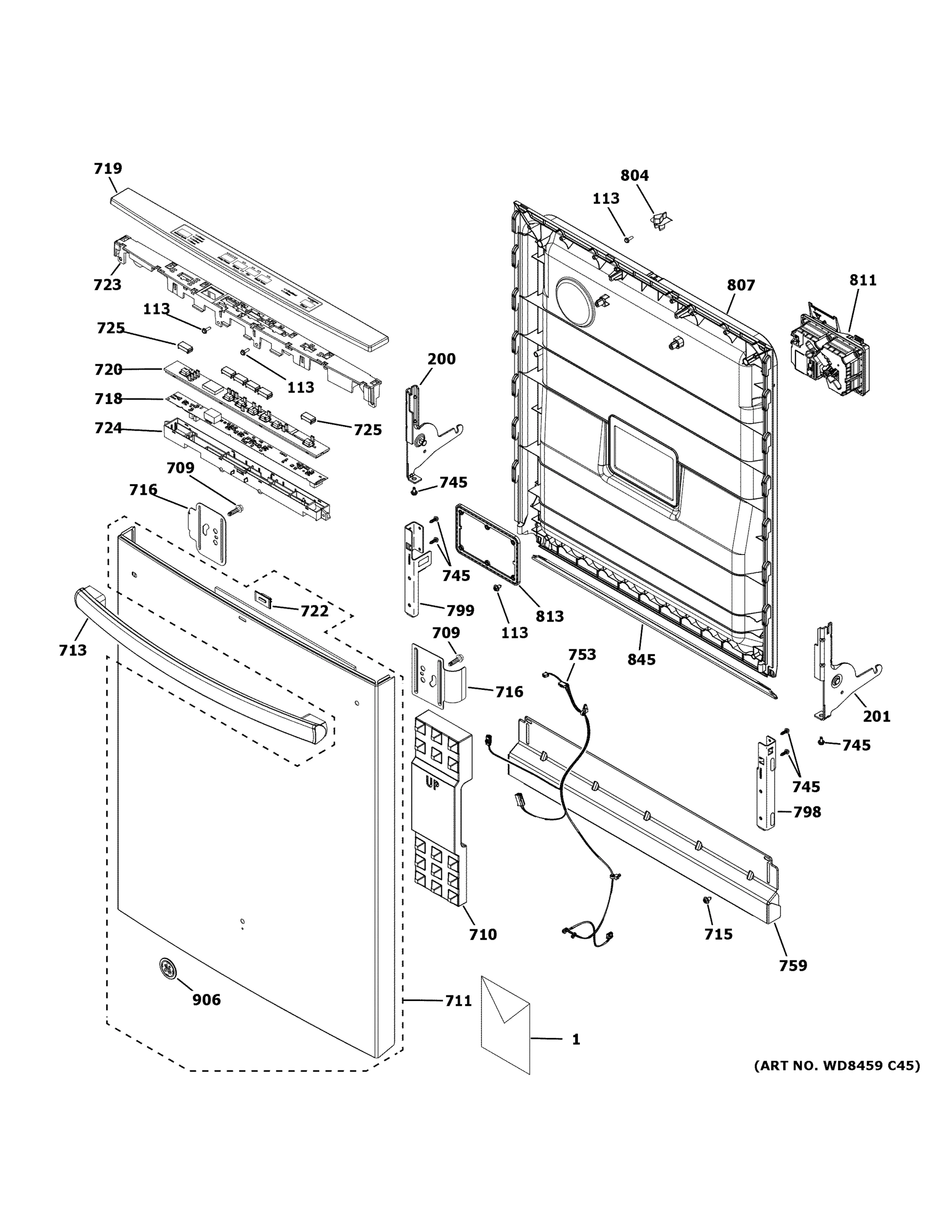 ESCUTCHEON & DOOR ASEMBLY