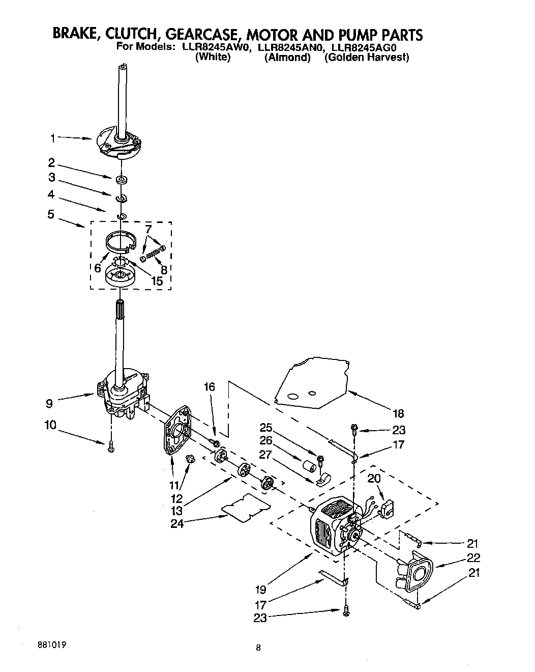 06 - BRAKE, CLUTCH, GEARCASE, MOTOR AND PUMP
