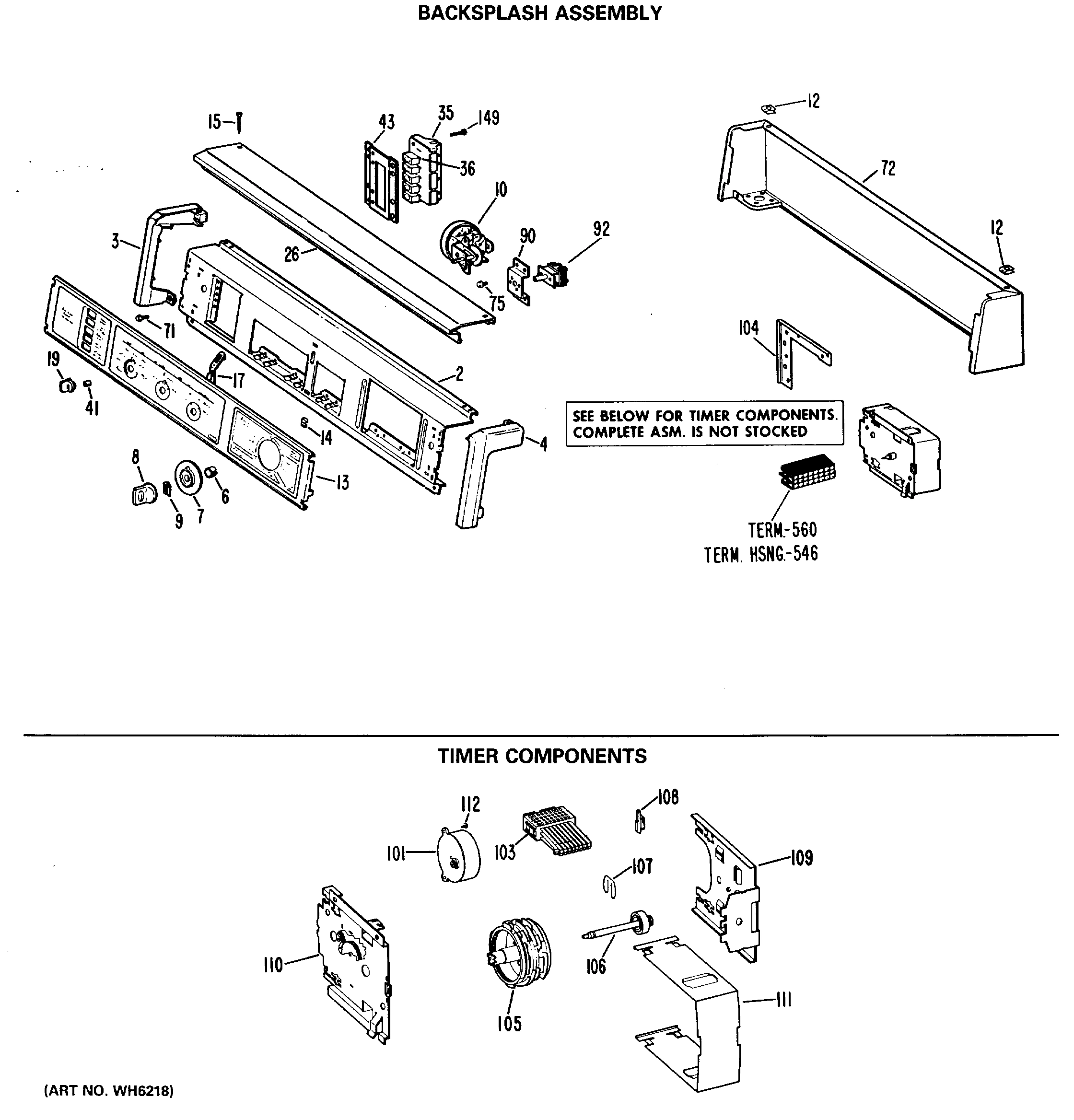 BACKSPLASH ASSEMBLY