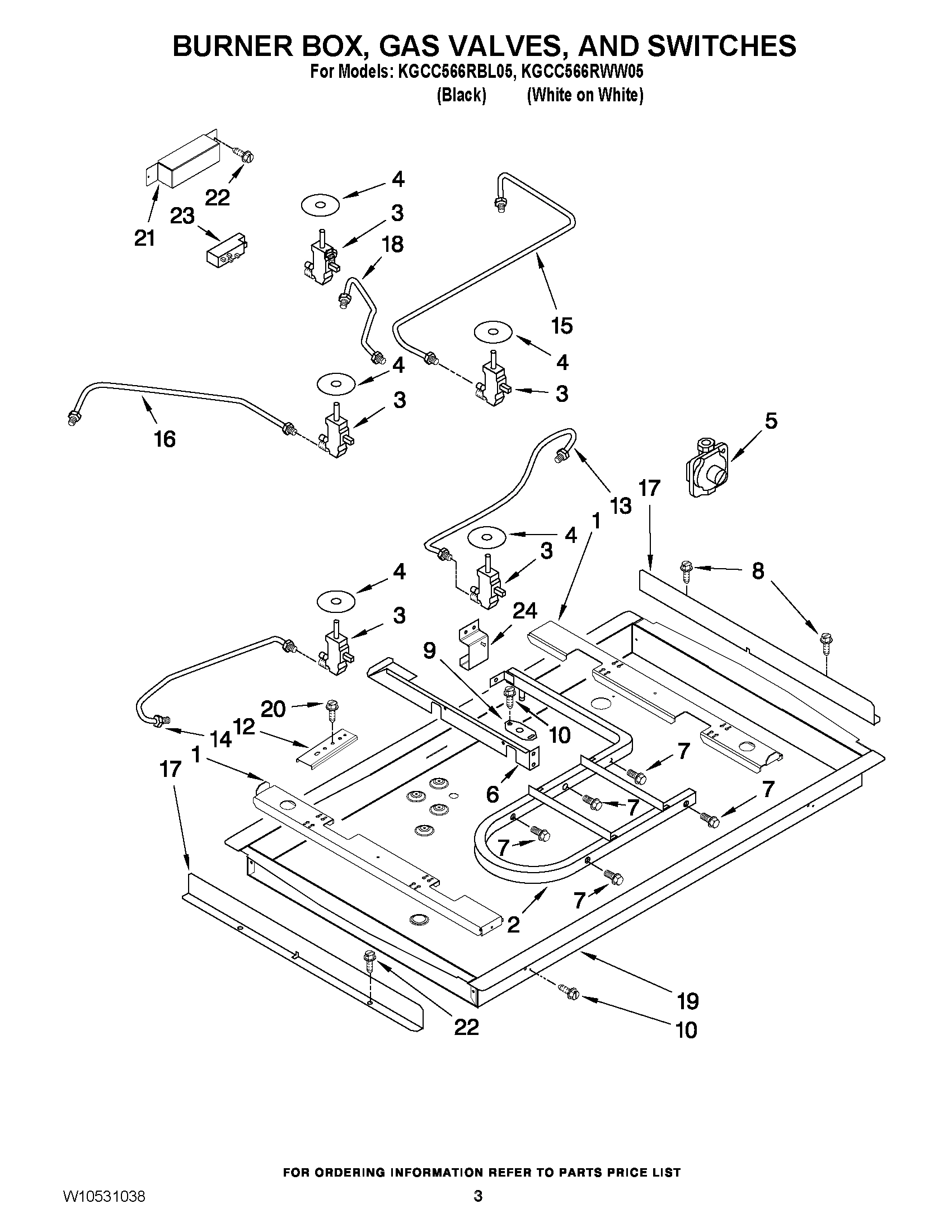 02 - BURNER BOX, GAS VALVES, AND SWITCHES