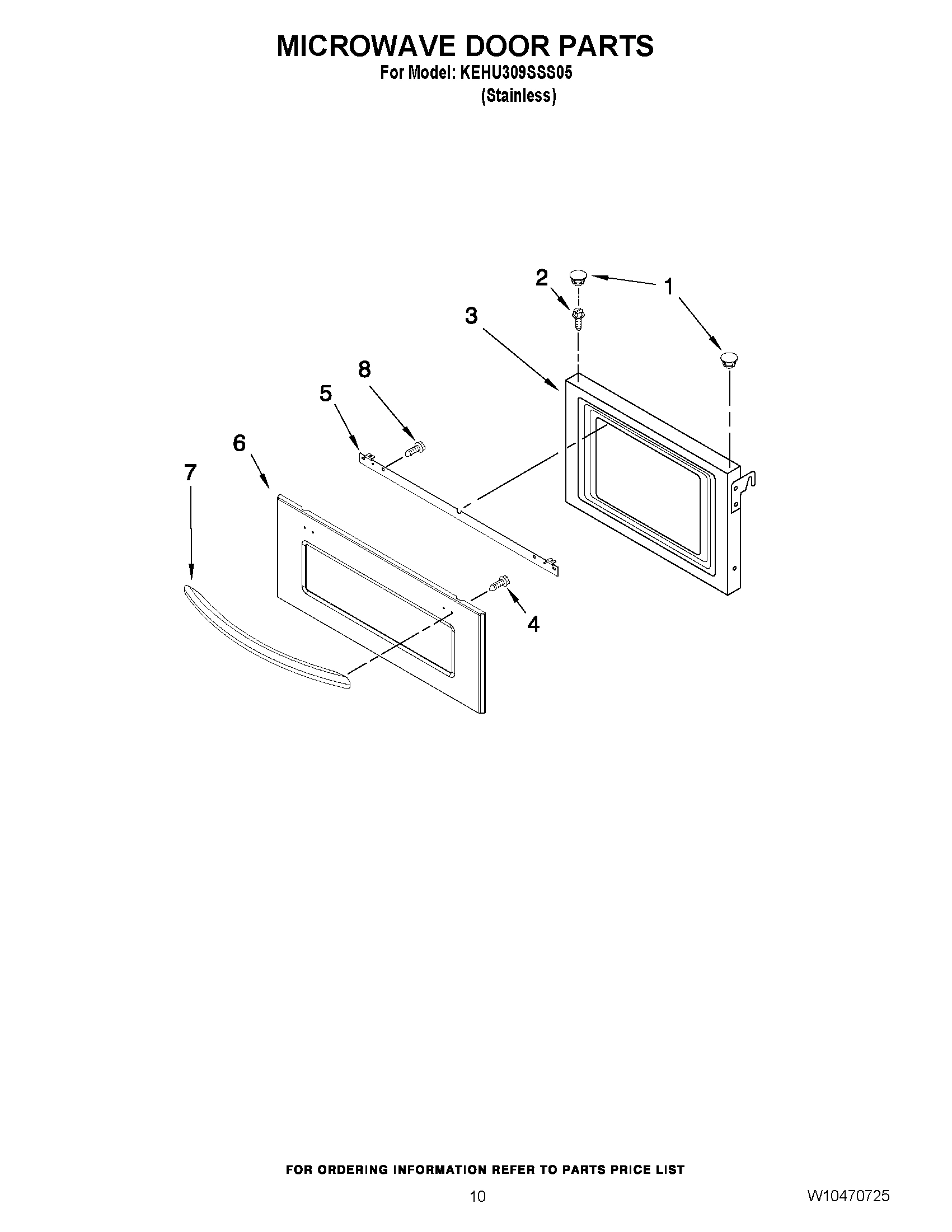 08 - MICROWAVE DOOR PARTS