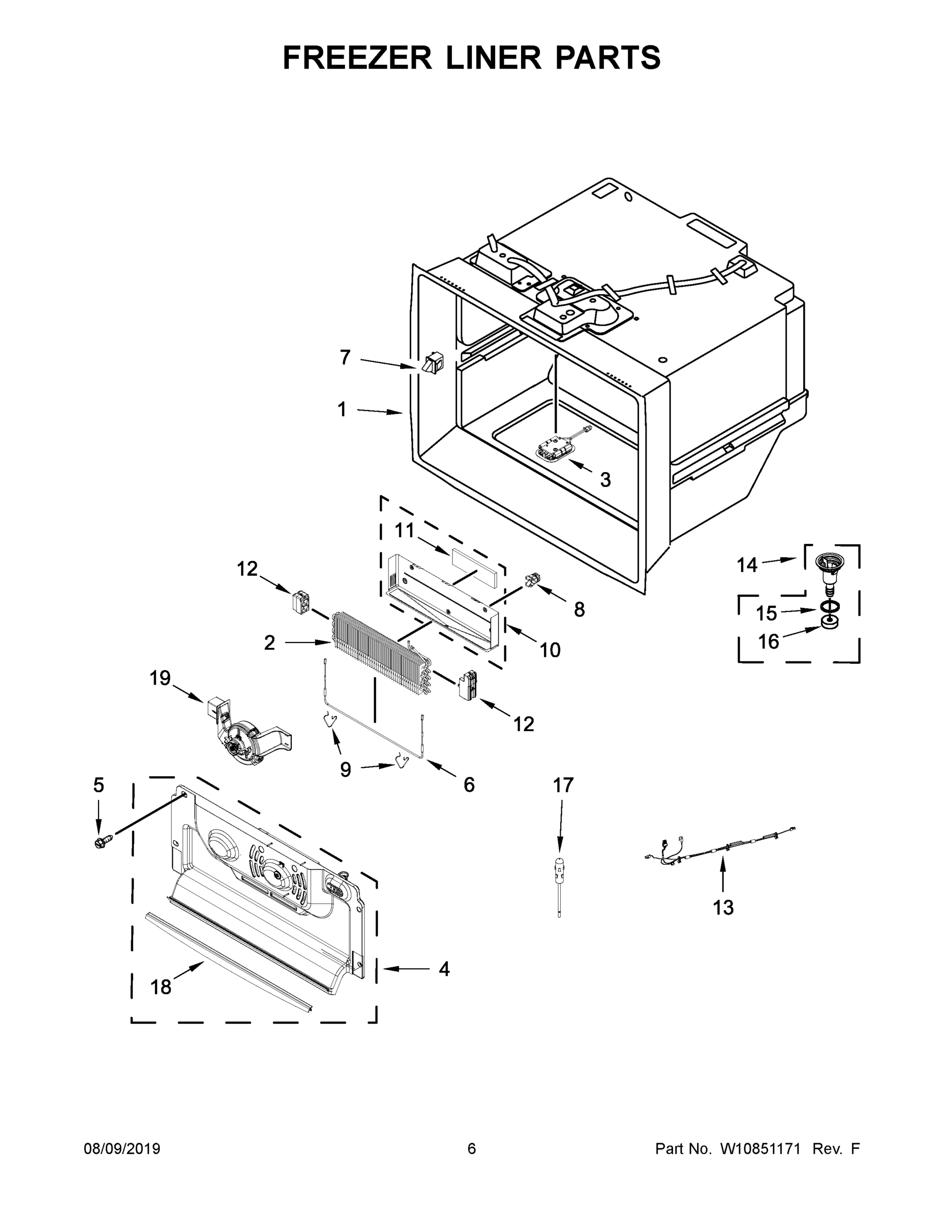 04 - FREEZER LINER PARTS