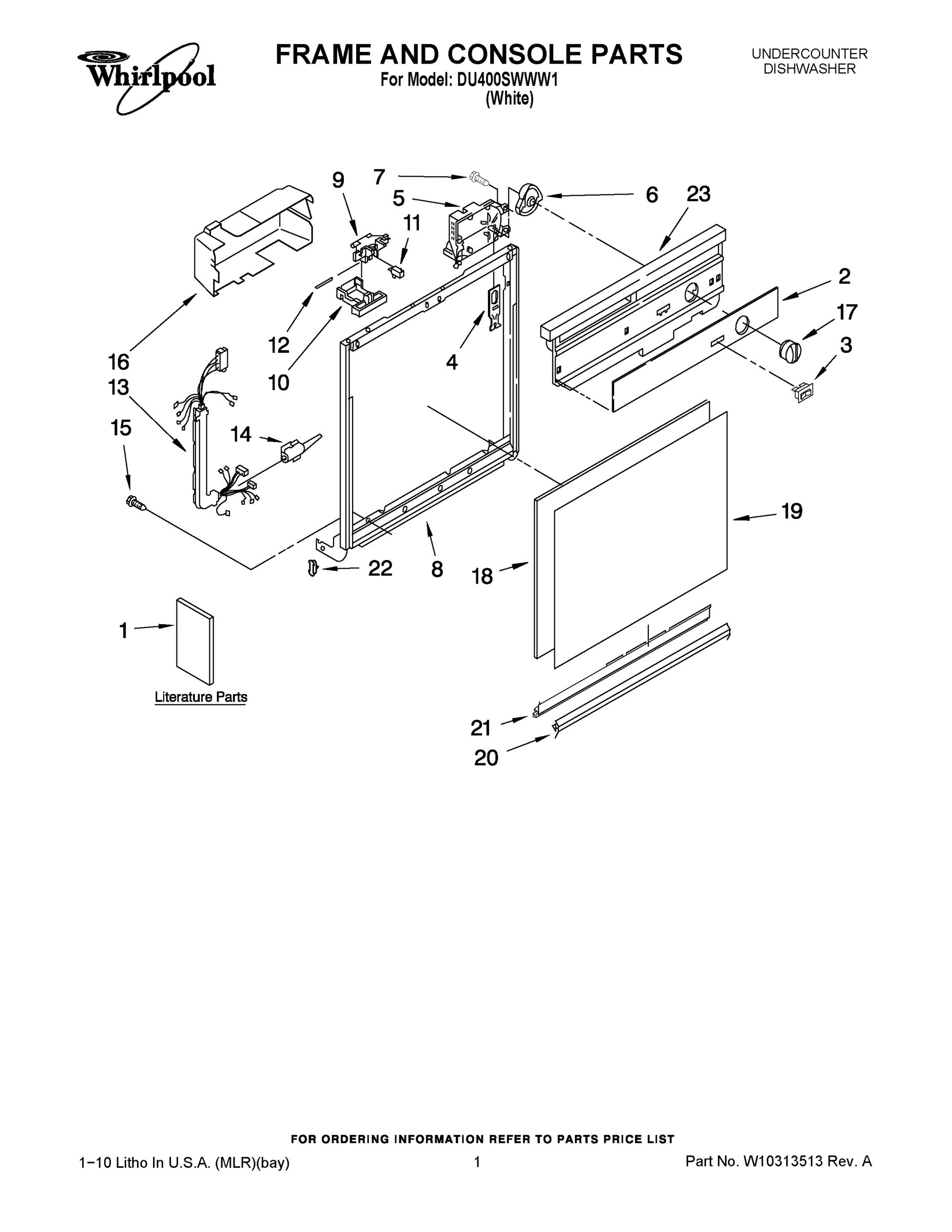 01 - FRAME AND CONSOLE PARTS