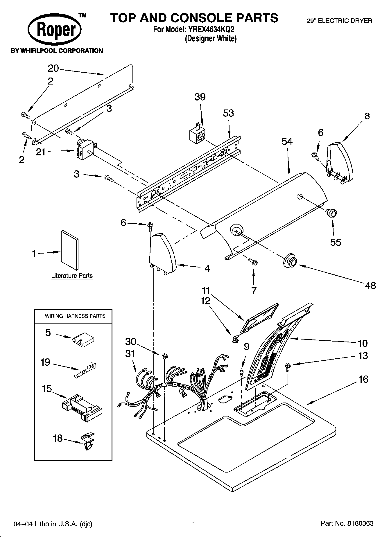 01 - TOP AND CONSOLE PARTS