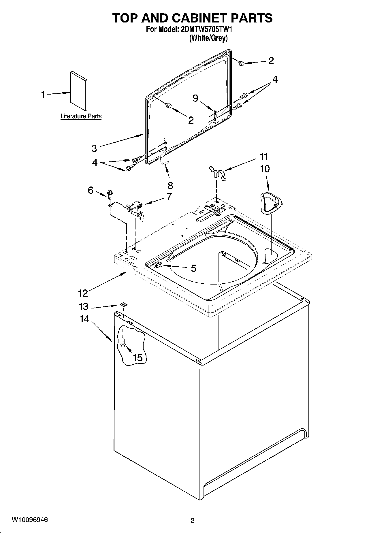 01 - TOP AND CABINET PARTS