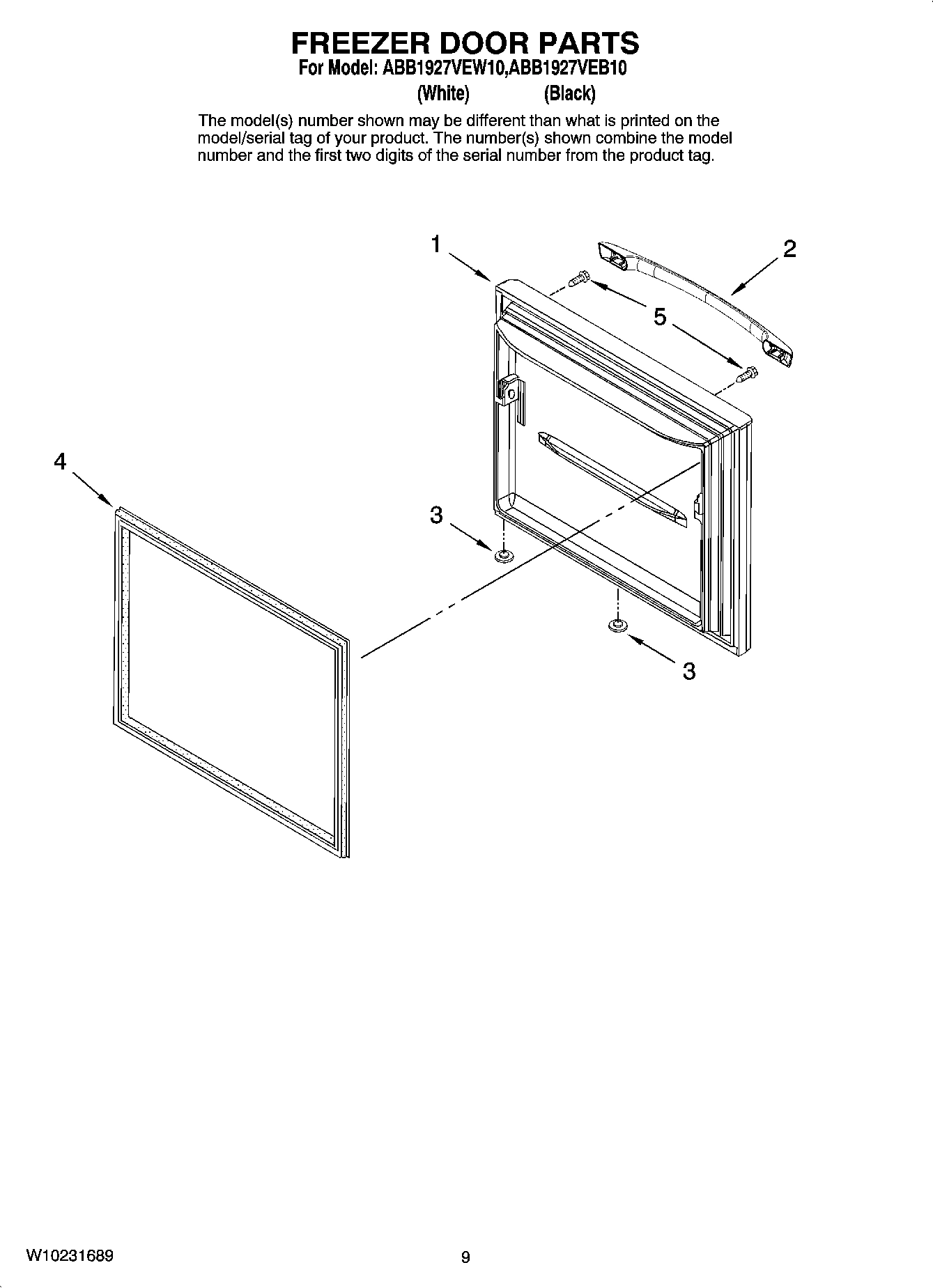 05 - FREEZER DOOR PARTS
