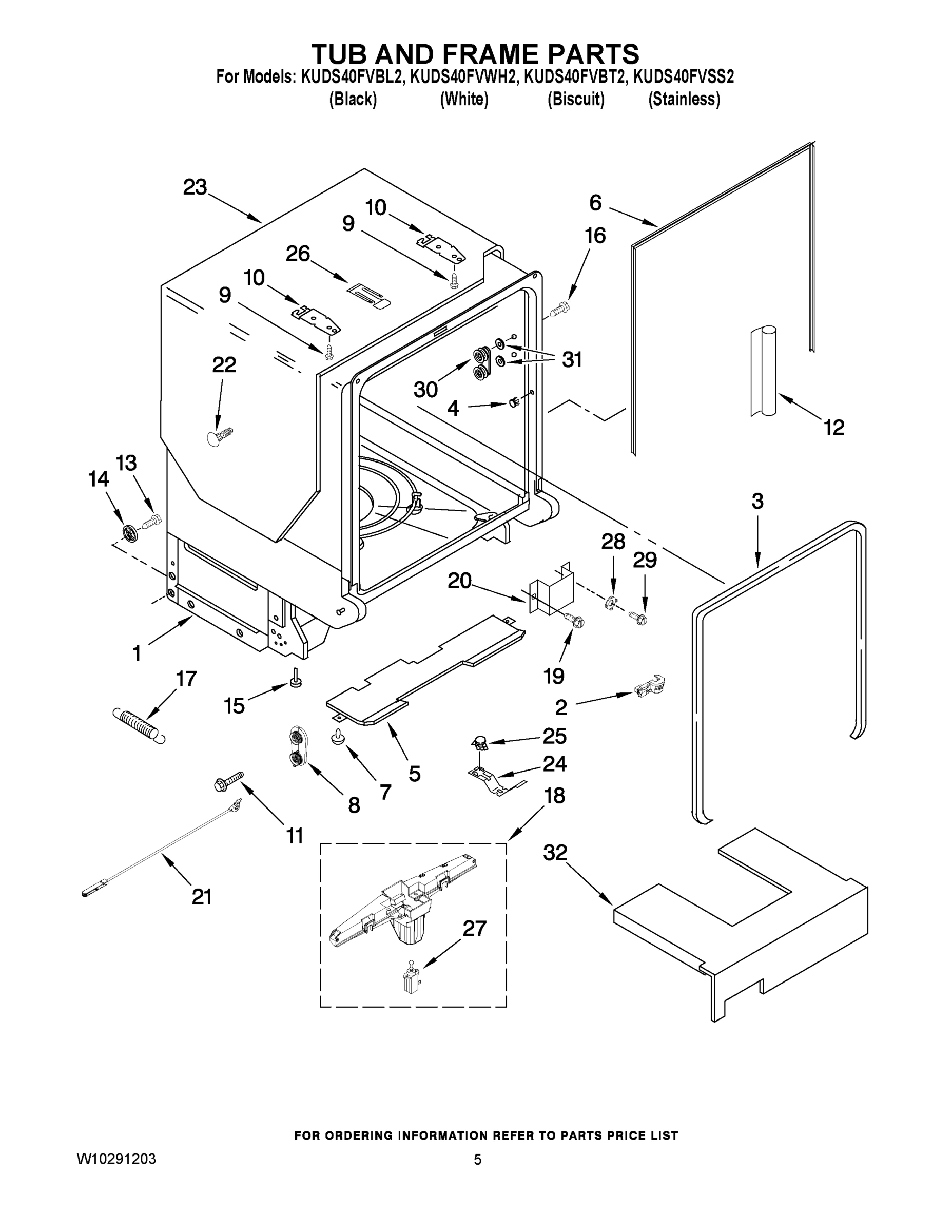 05 - TUB AND FRAME PARTS