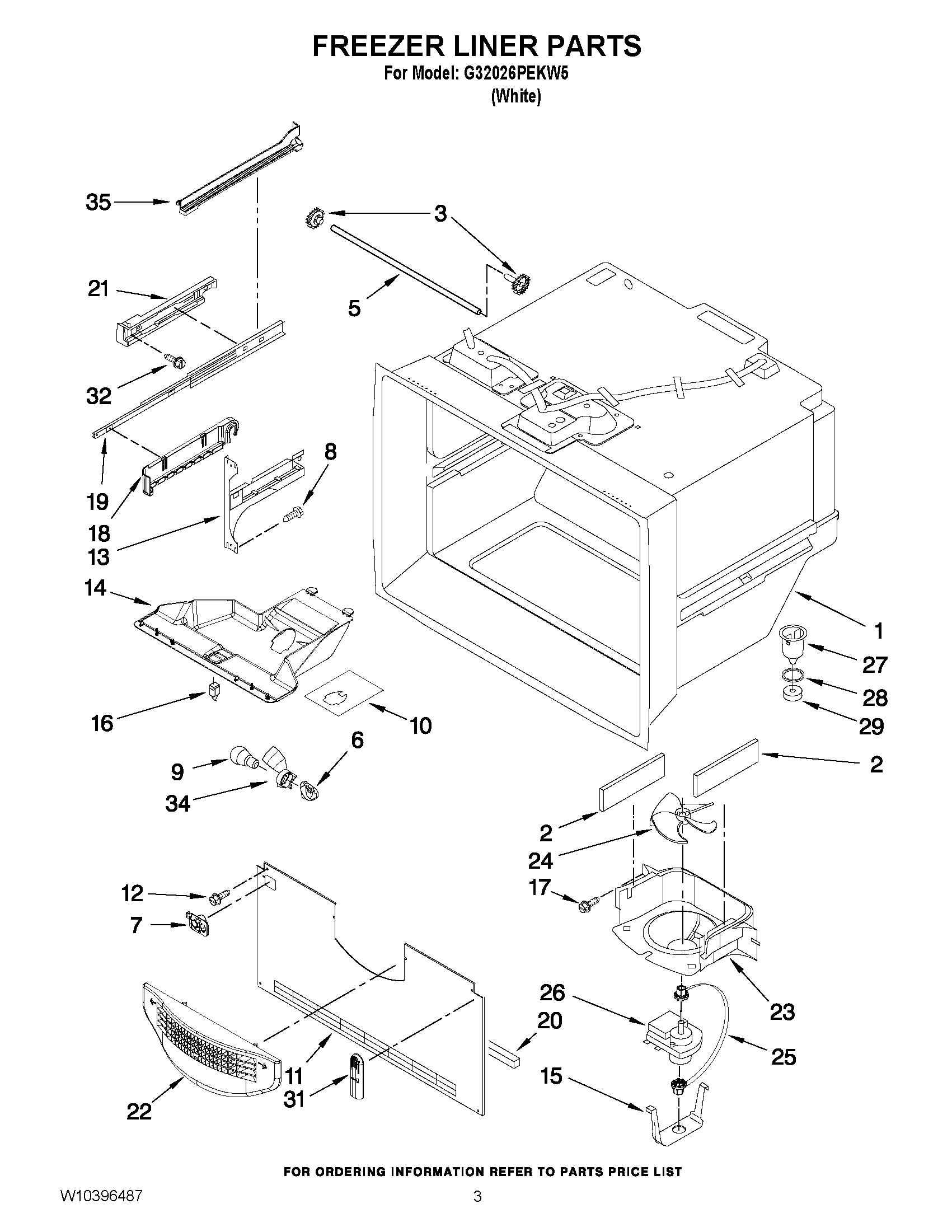 02 - FREEZER LINER PARTS