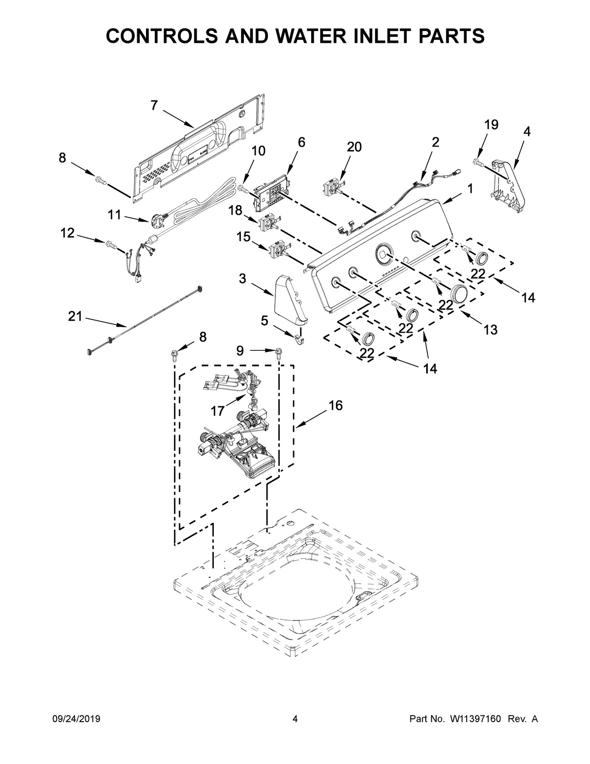03 - CONSOLE AND WATER INLET PARTS