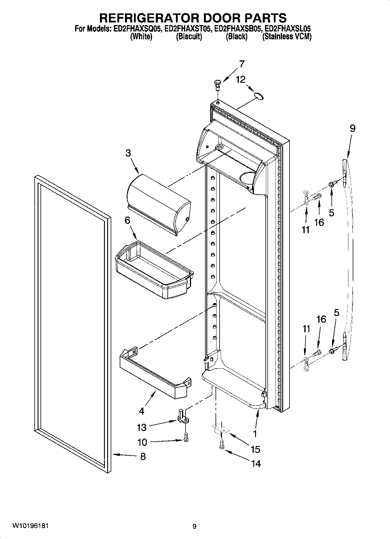 06 - REFRIGERATOR DOOR PARTS