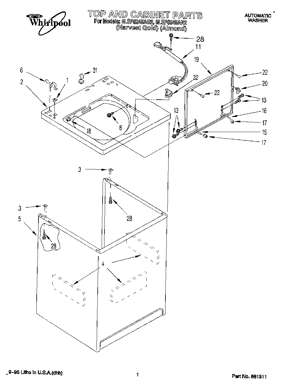 01 - TOP AND CABINET, LIT/OPTIONAL