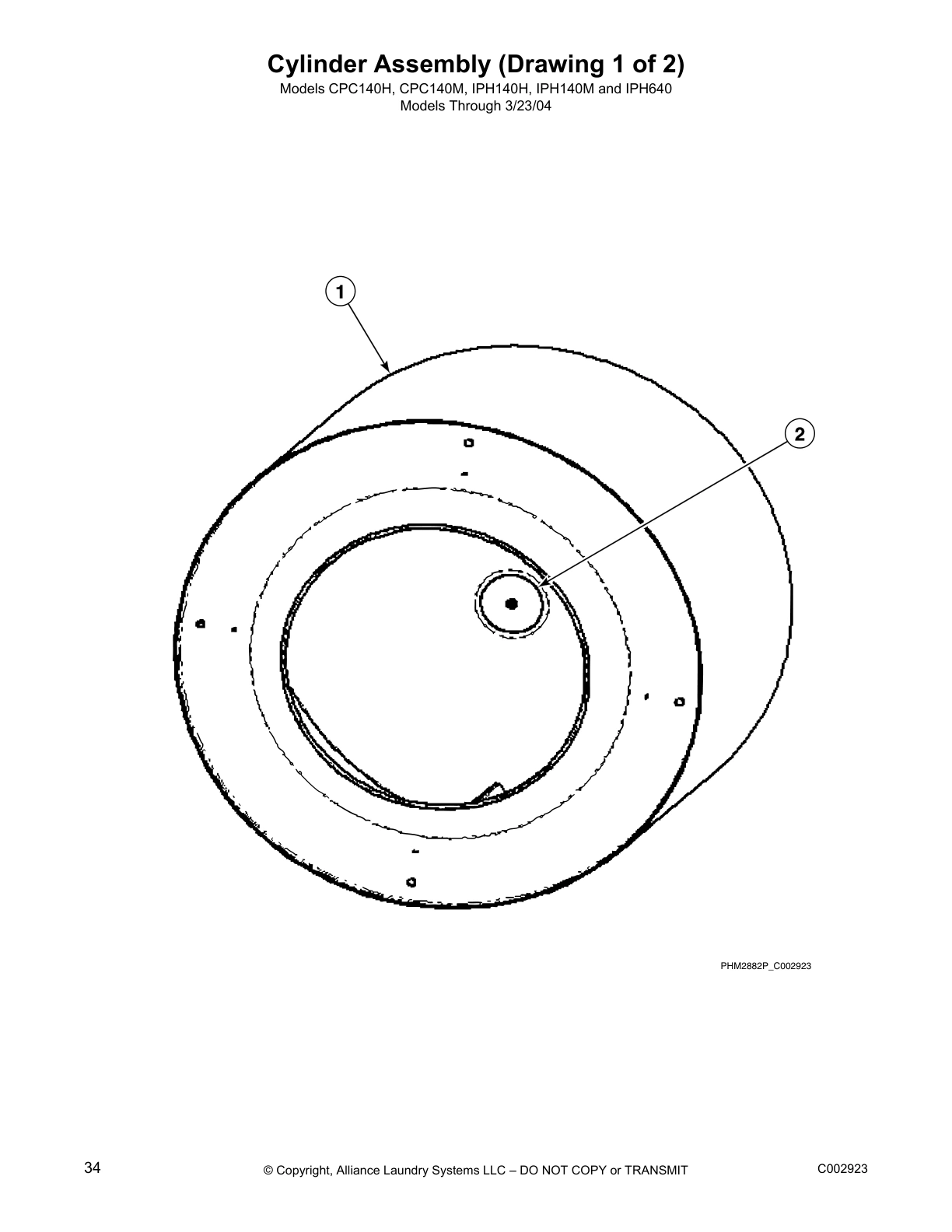 Cylinder Assembly (Drawing 1 of 2)