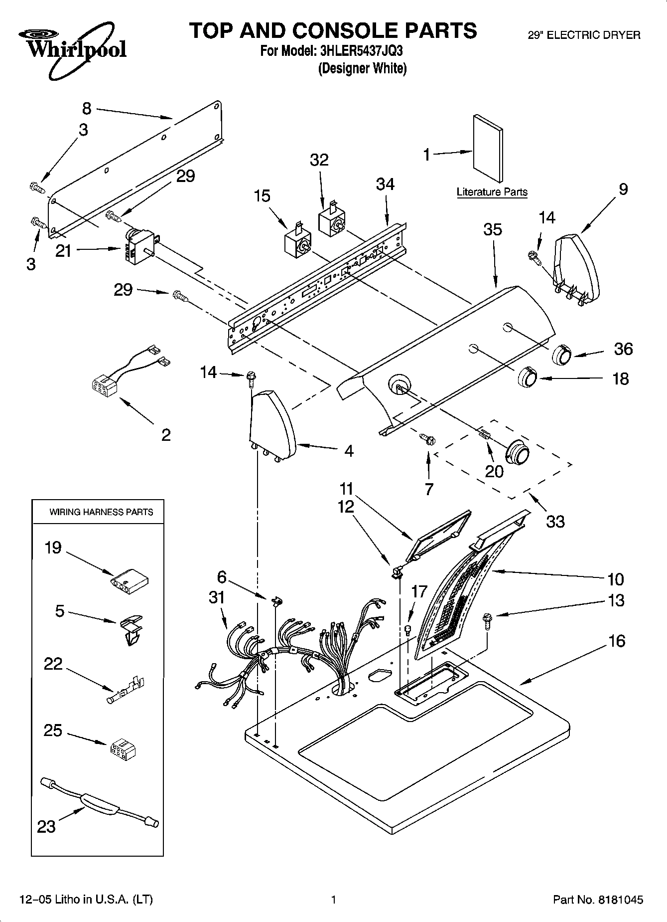 01 - TOP AND CONSOLE PARTS