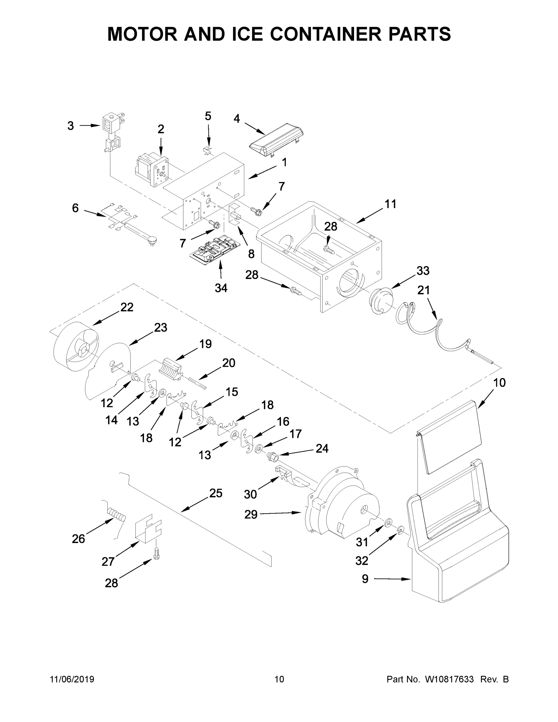 06 - MOTOR AND ICE CONTAINER PARTS