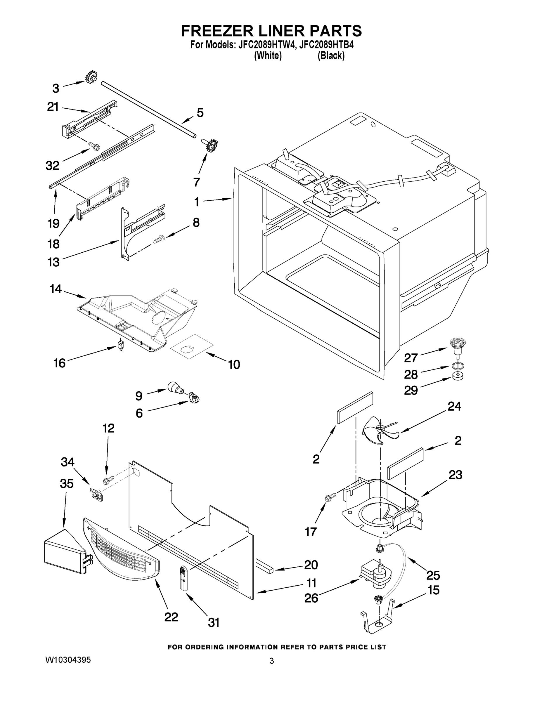 02 - FREEZER LINER PARTS