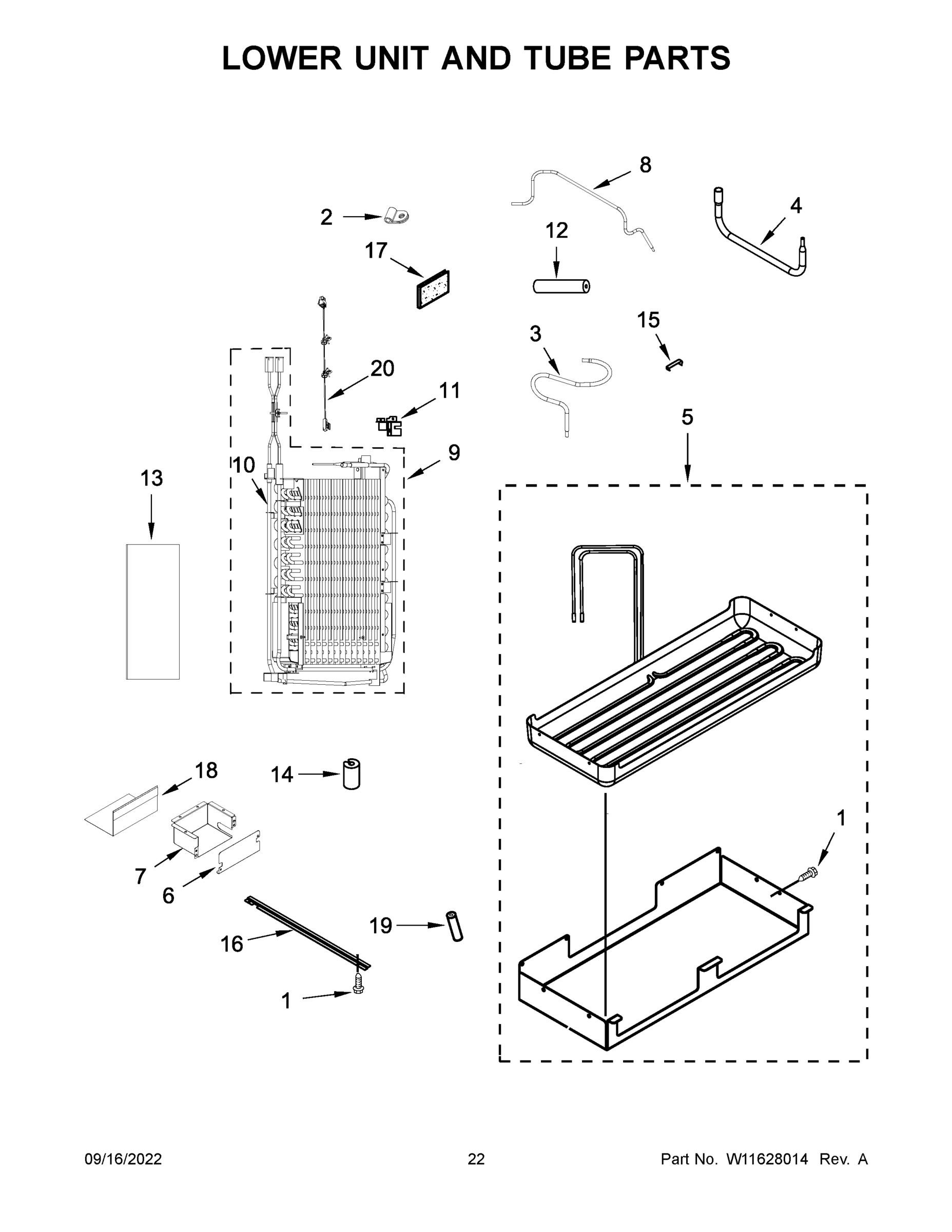 12 - LOWER UNIT AND TUBE PARTS