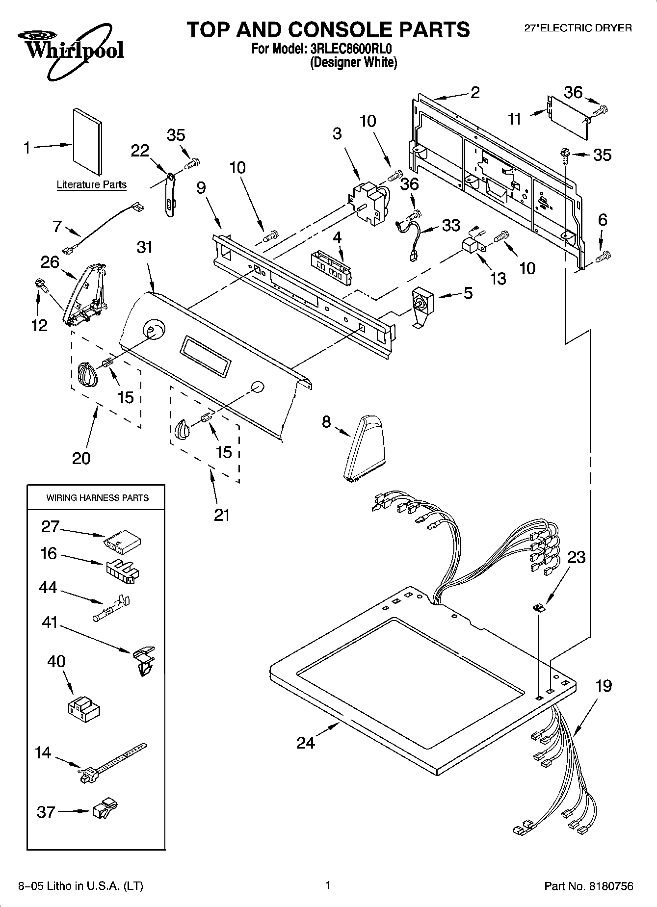 01 - TOP AND CONSOLE PARTS