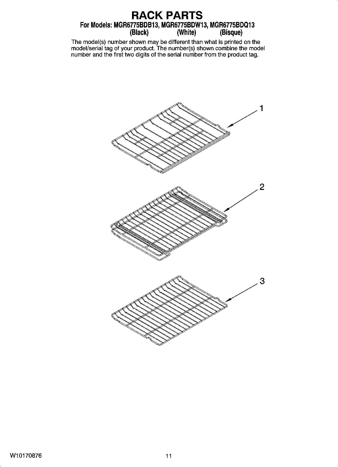 07 - RACK PARTS, OPTIONAL PARTS (NOT INCLUDED)