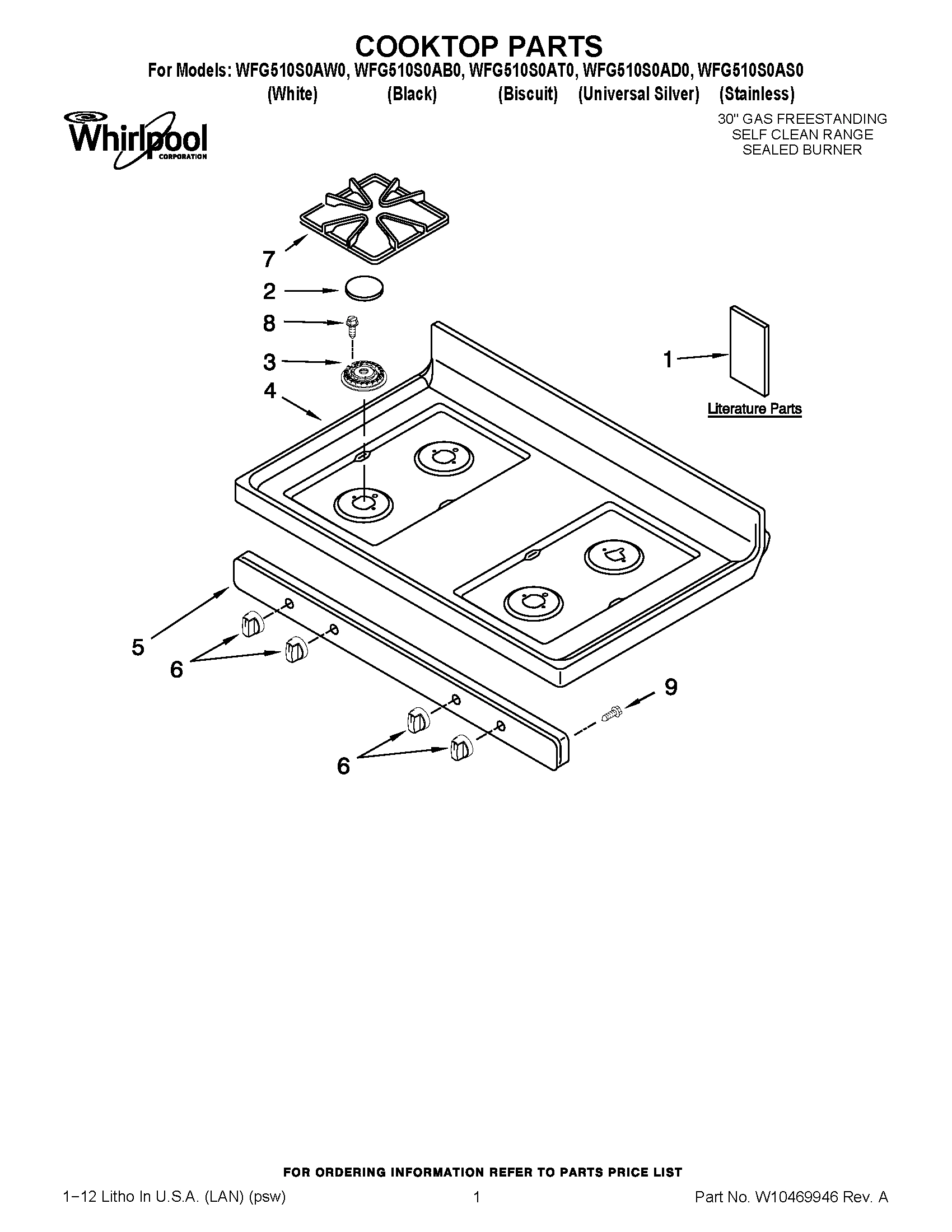 01 - COOKTOP PARTS