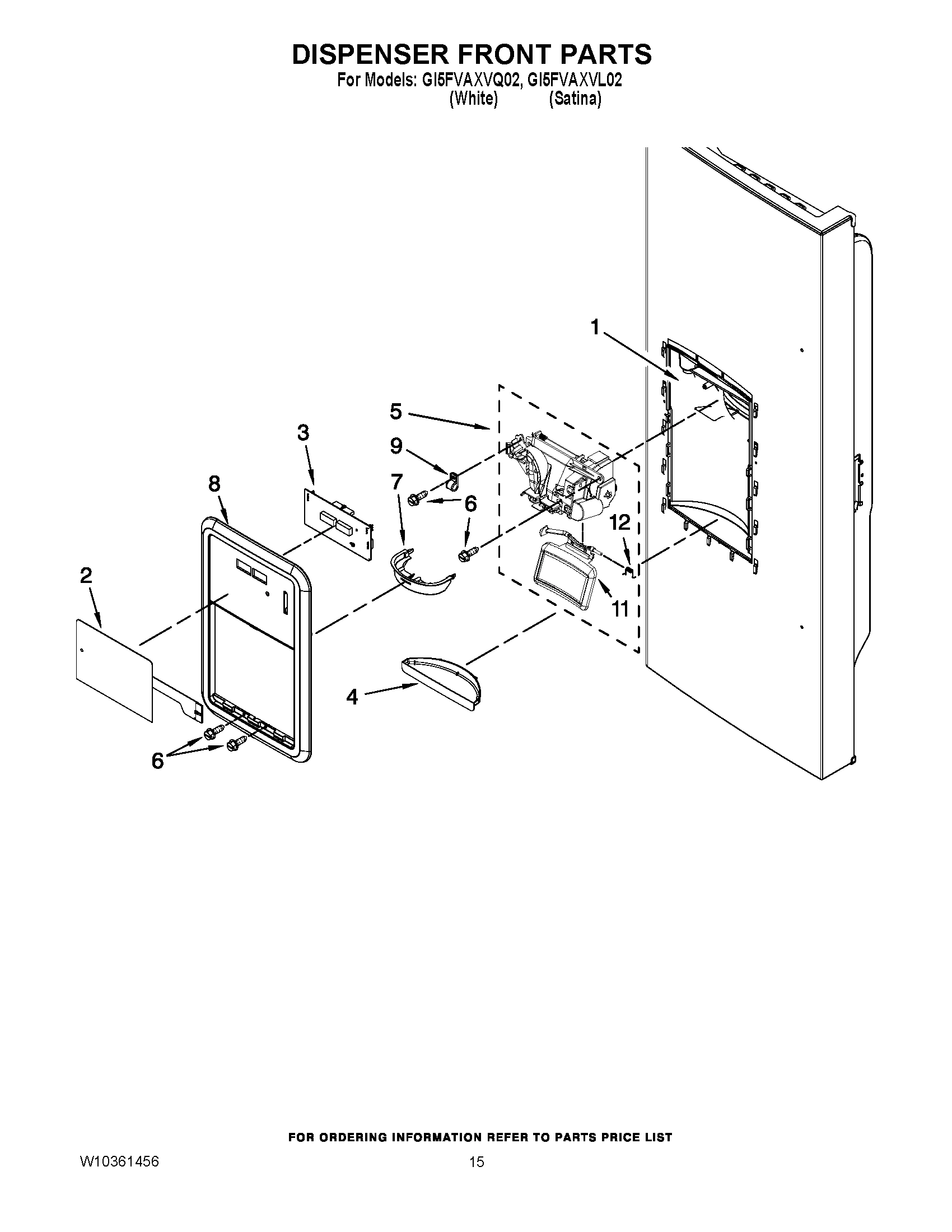 08 - DISPENSER FRONT PARTS