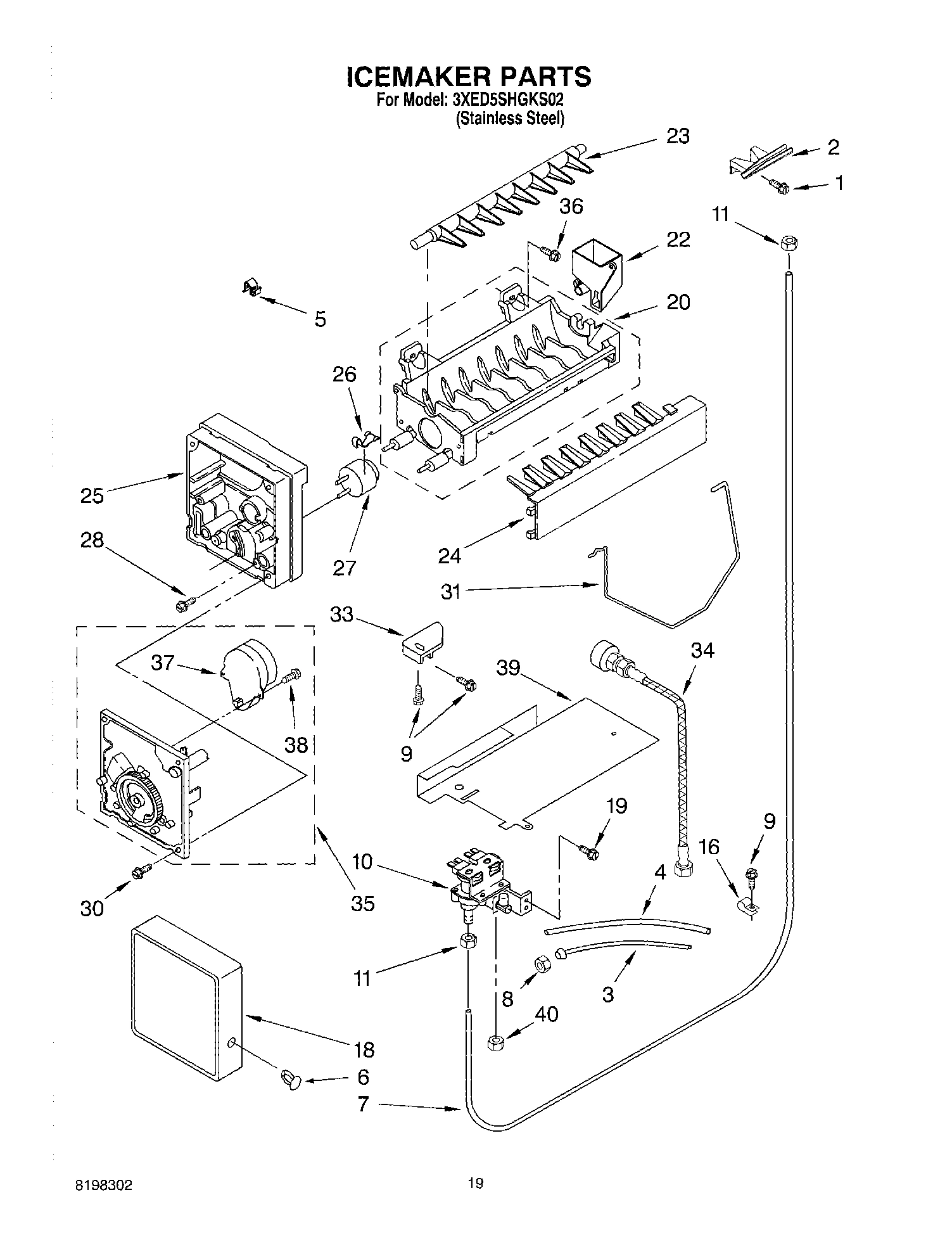 12 - ICEMAKER PARTS - PARTS NOT ILLUSTRATED
