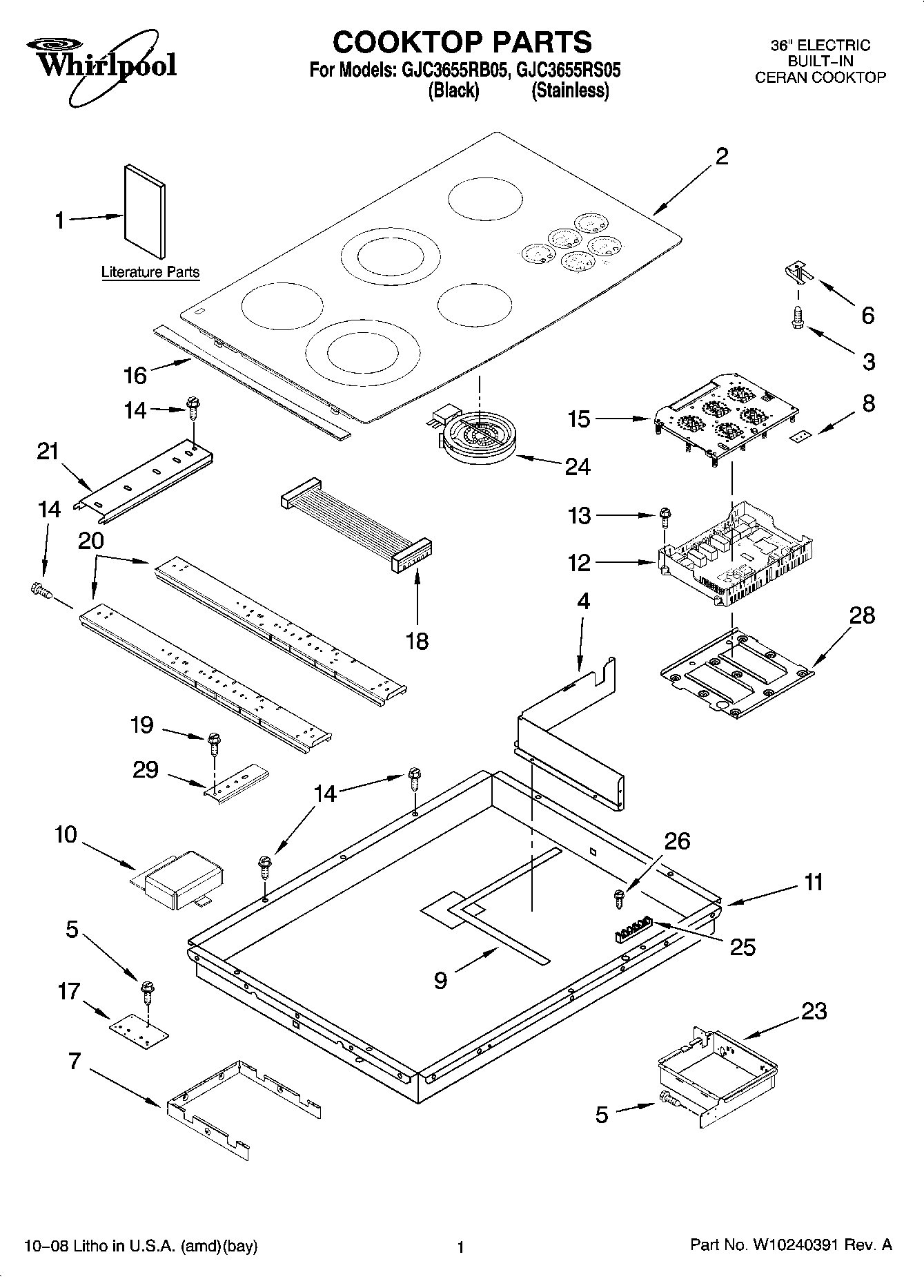 01 - COOKTOP PARTS, OPTIONAL PARTS