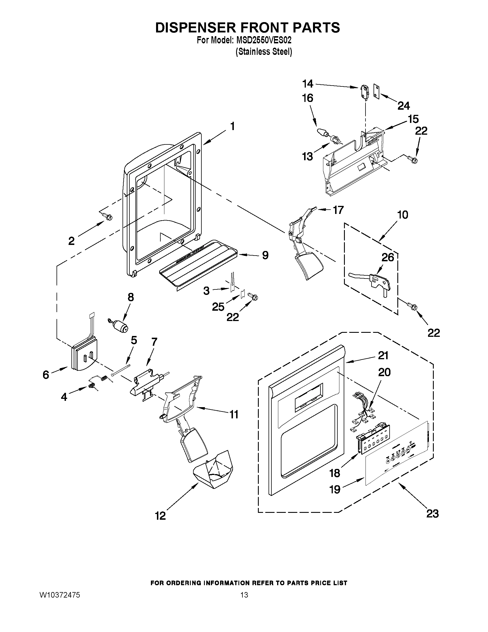 08 - DISPENSER FRONT PARTS