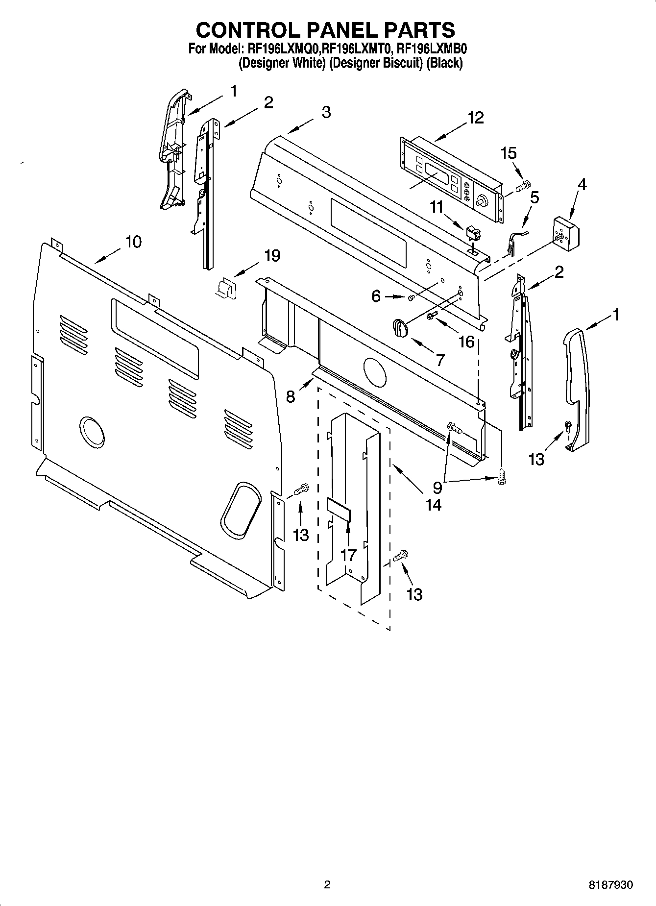 02 - CONTROL PANEL PARTS