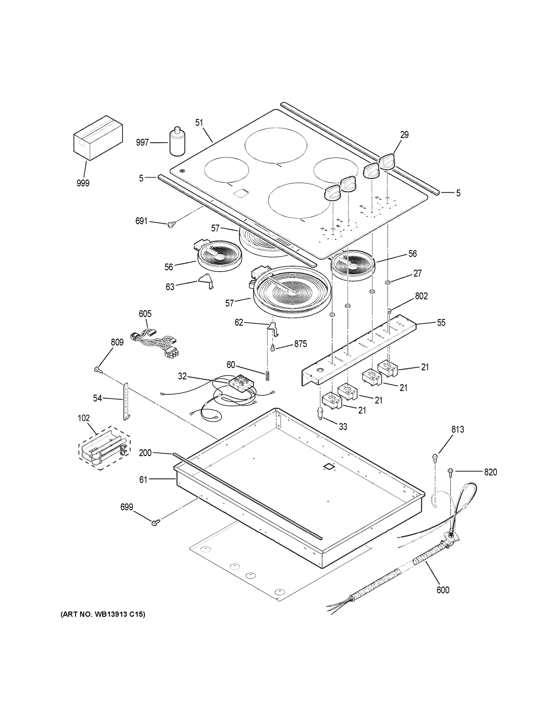 CONTROL PANEL & COOKTOP