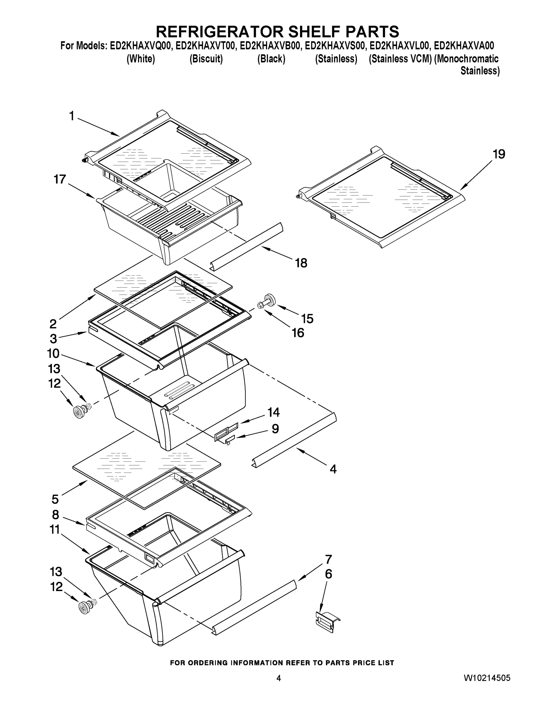 03 - REFRIGERATOR SHELF PARTS