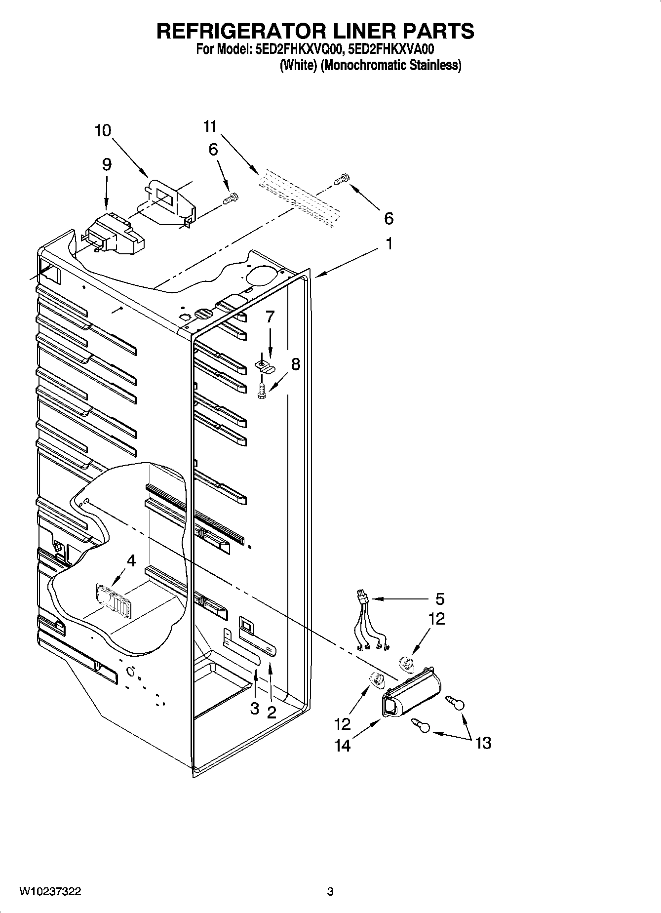 02 - REFRIGERATOR LINER PARTS