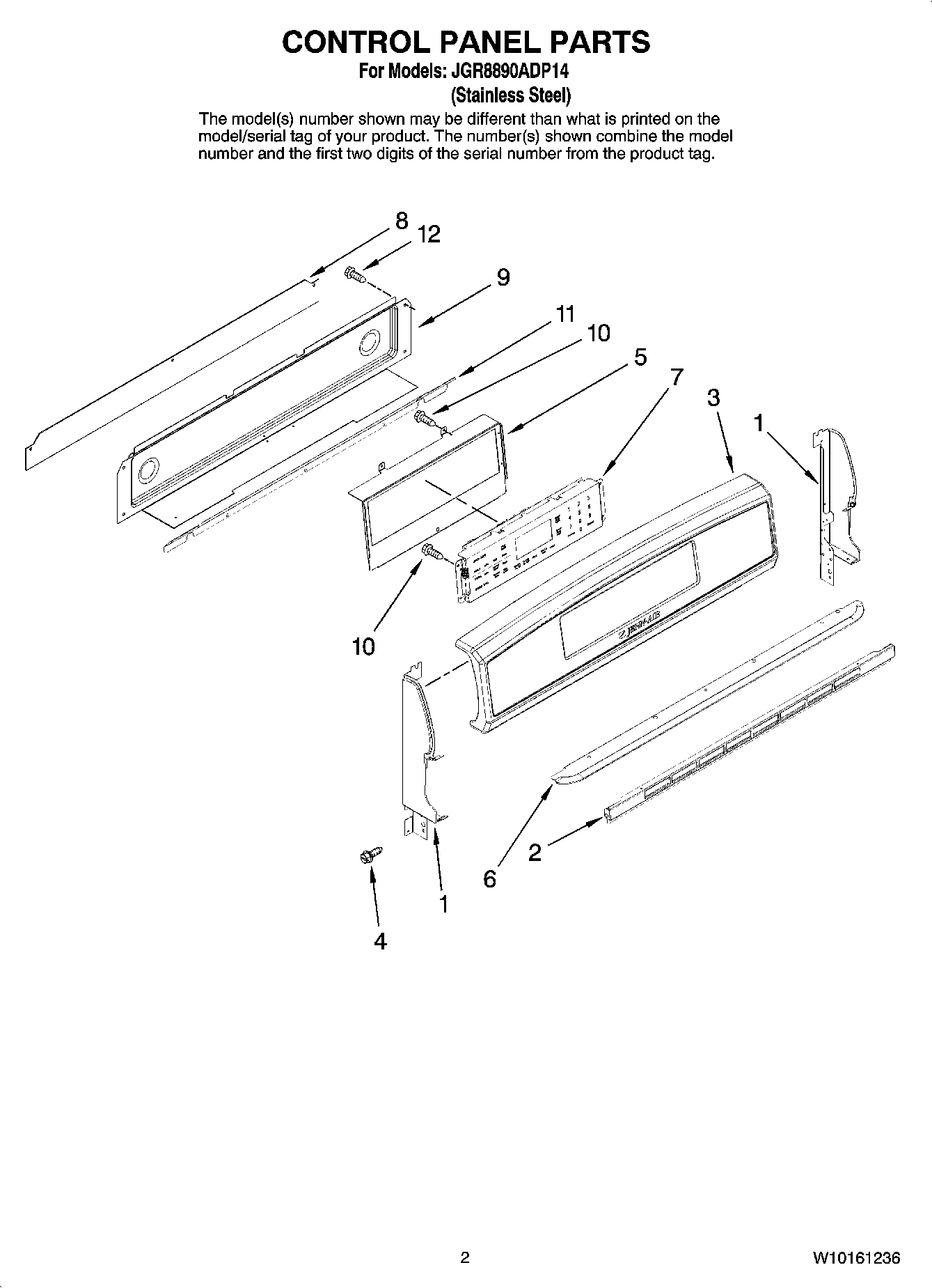 02 - CONTROL PANEL PARTS