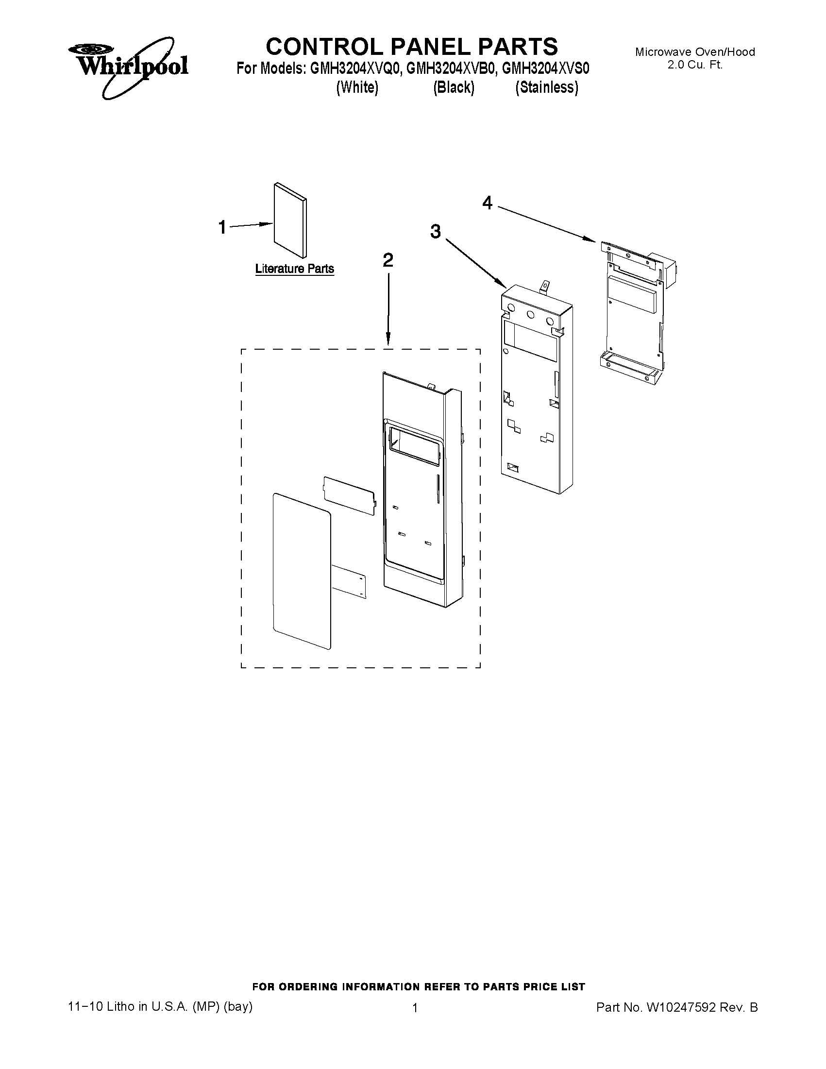 01 - CONTROL PANEL PARTS