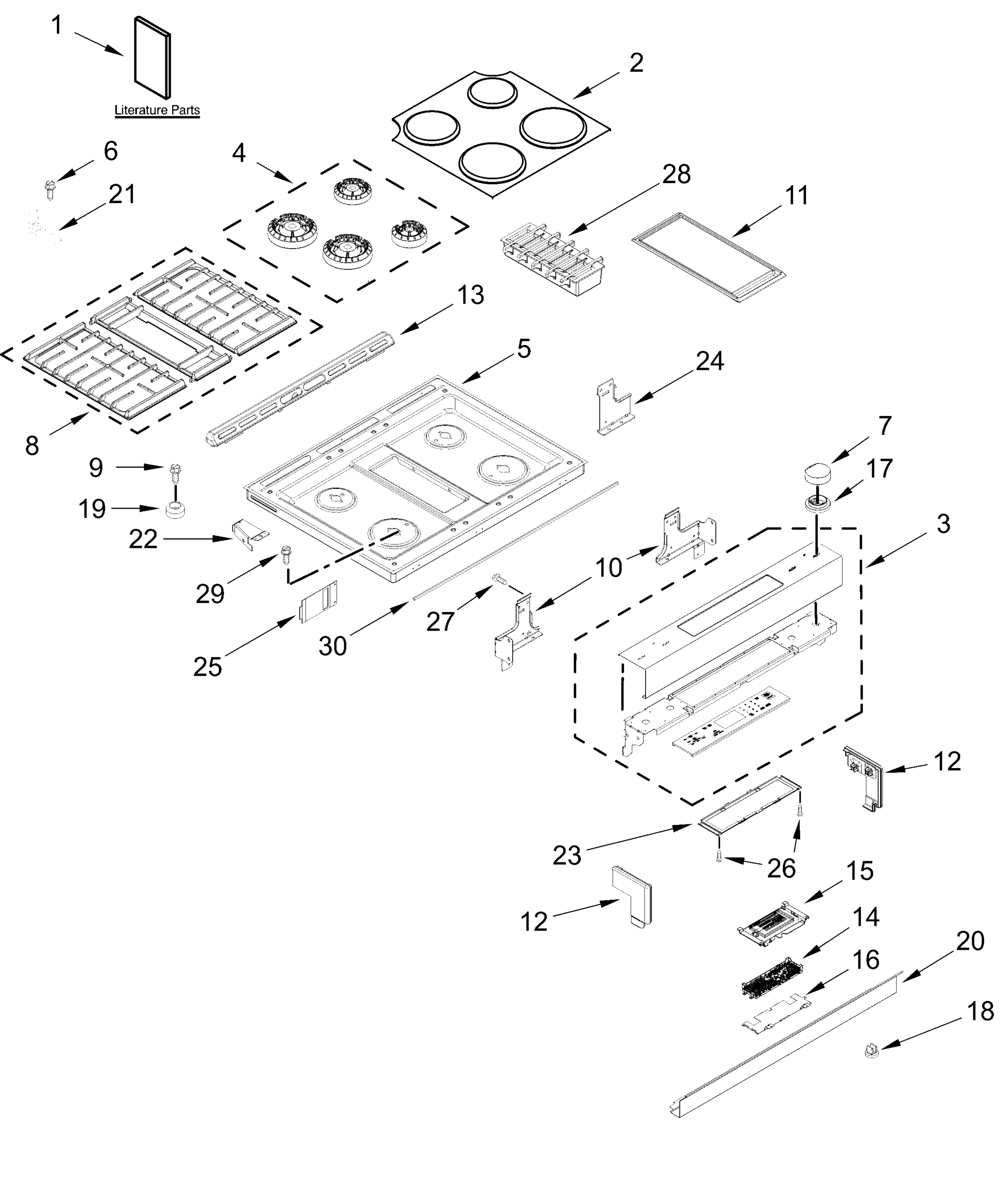 COOKTOP PARTS
