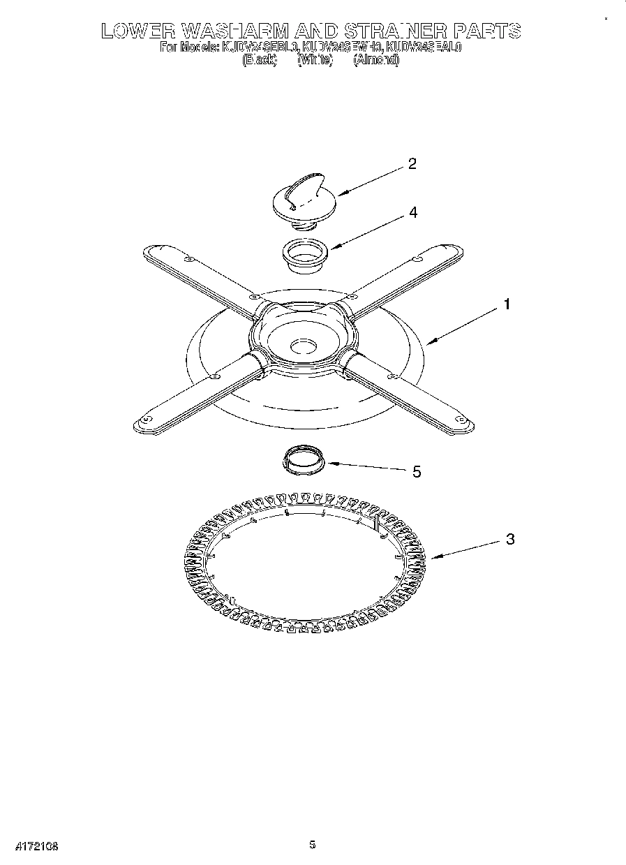 04 - LOWER WASHARM AND STRAINER